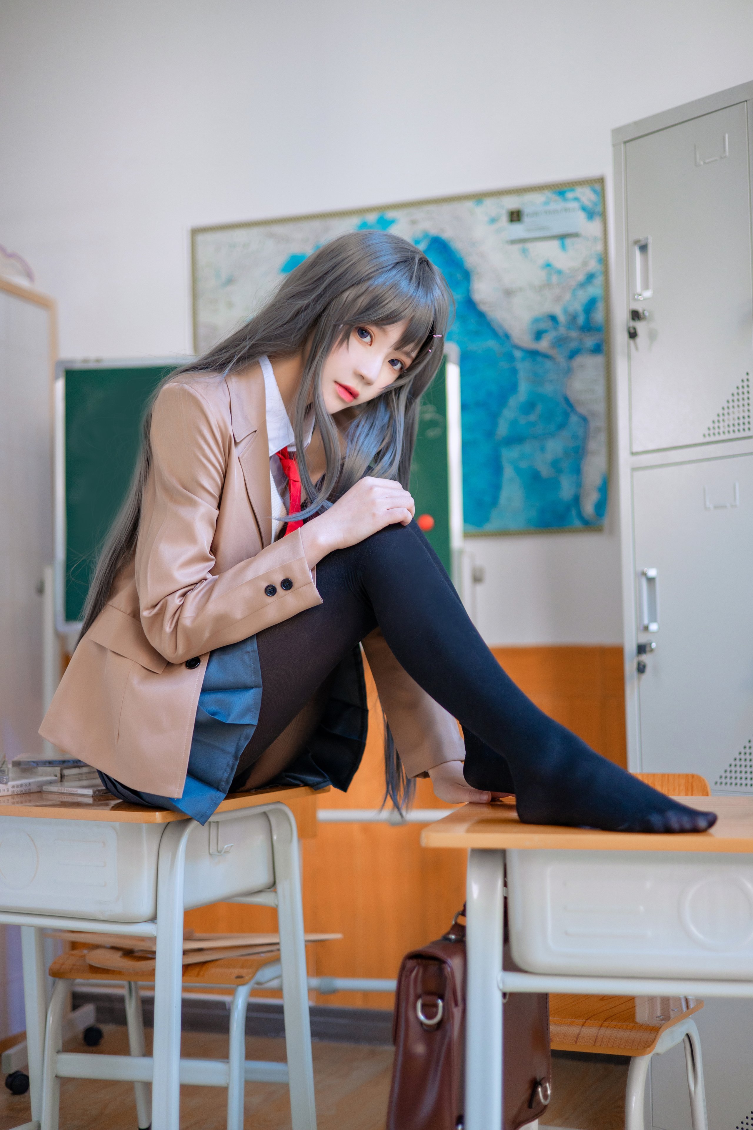 胡特爾櫻桃喵 - 麻衣學姐制服