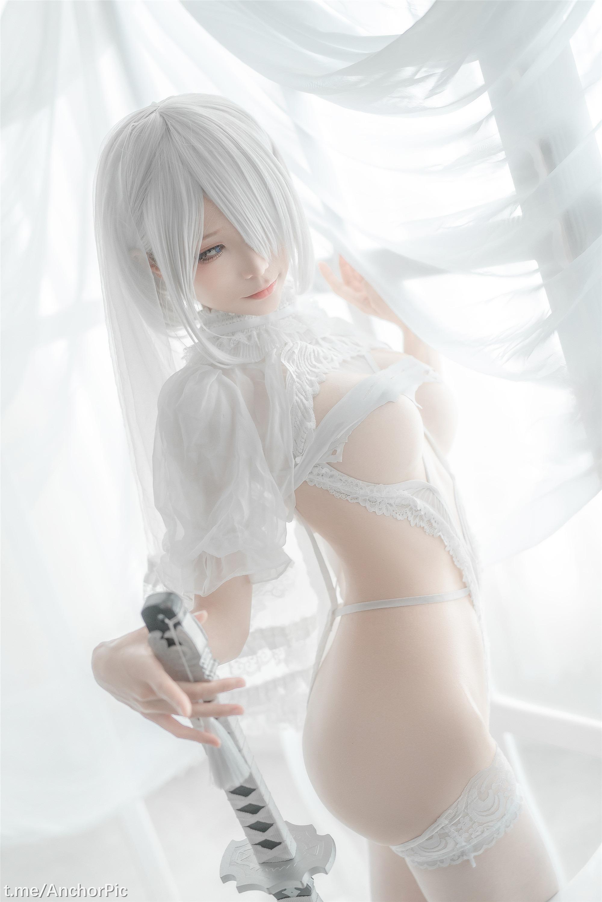 蠢沫沫 - 2B 白婚纱 60P