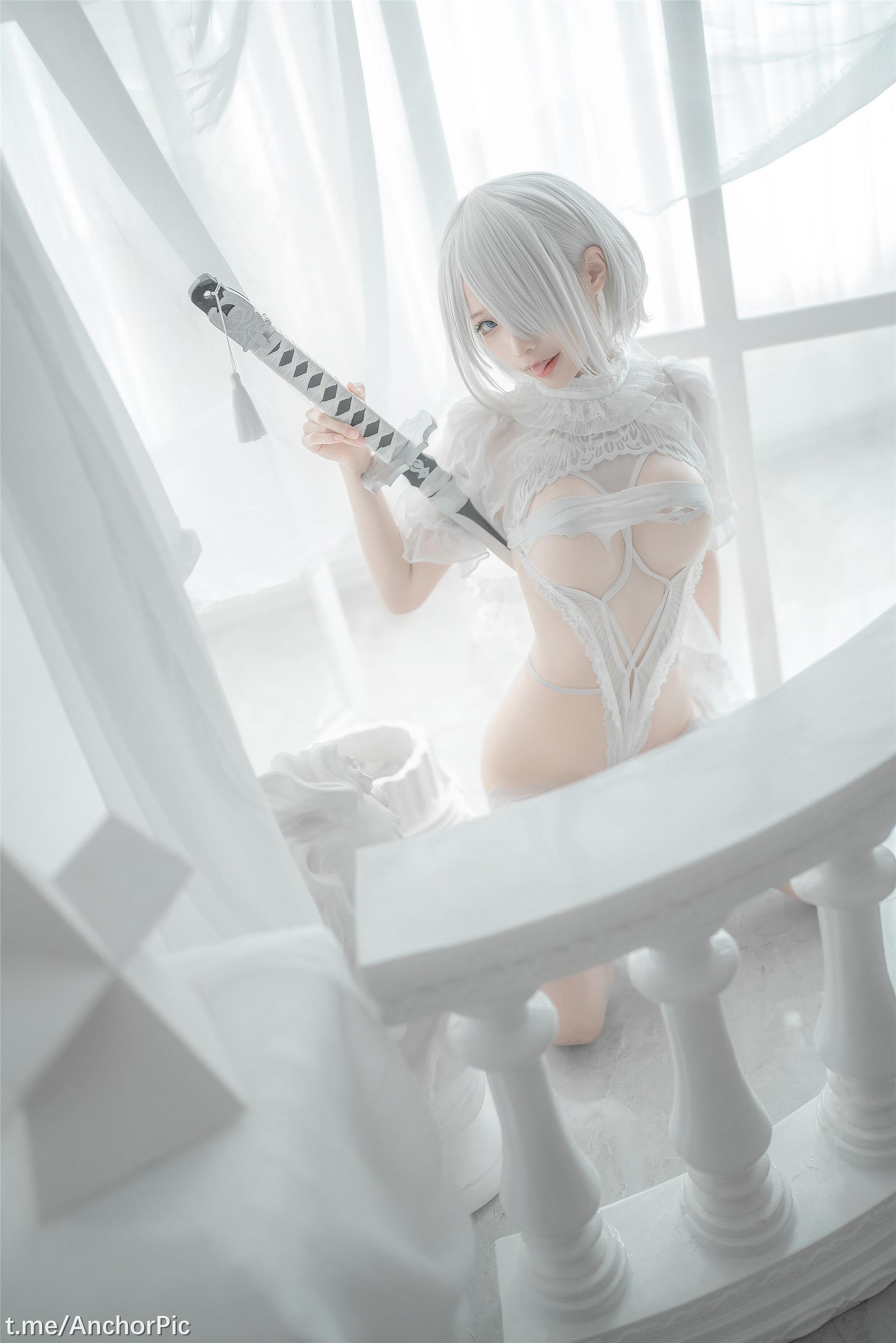 蠢沫沫 - 2B 白婚纱 60P