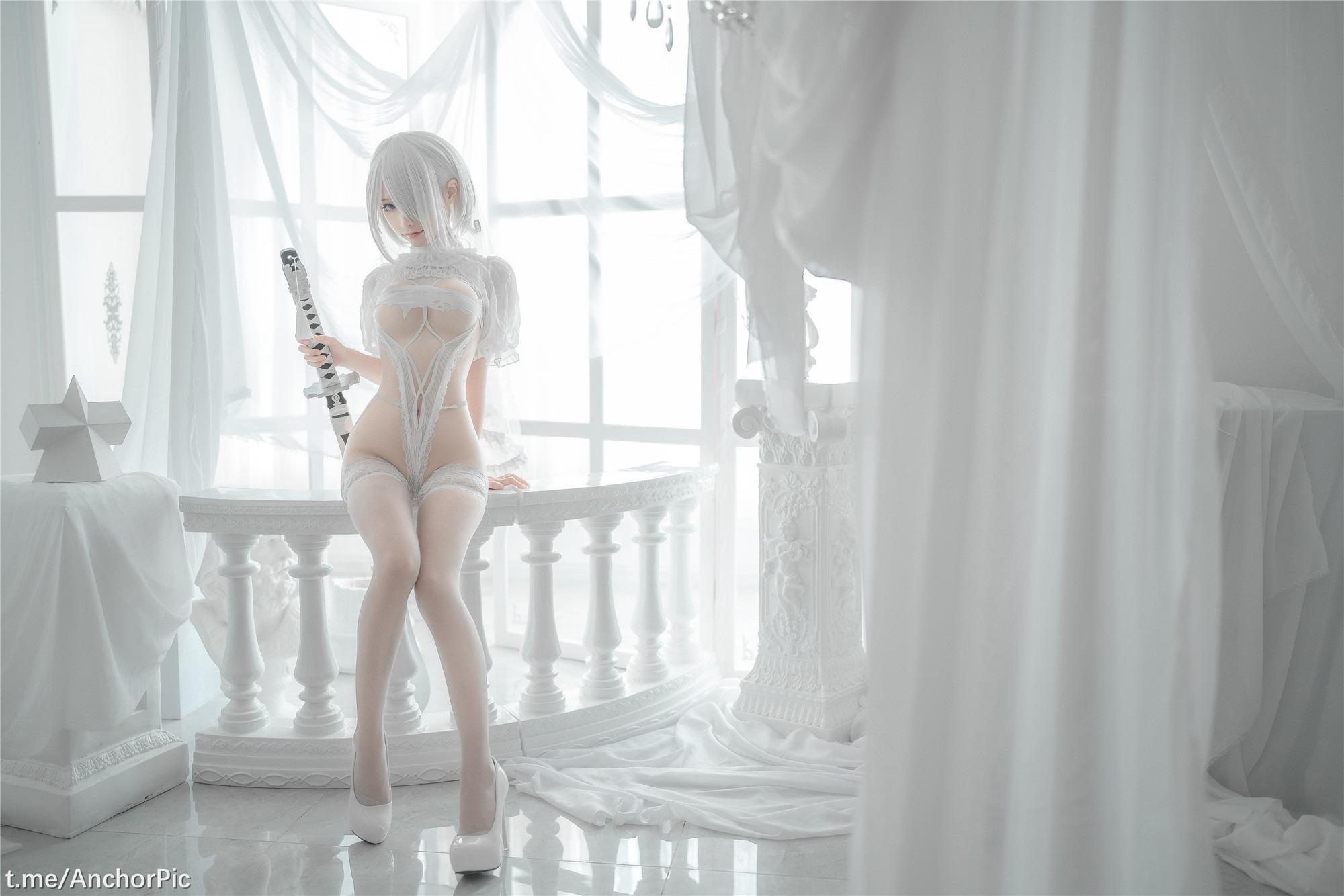 蠢沫沫 - 2B 白婚纱 60P