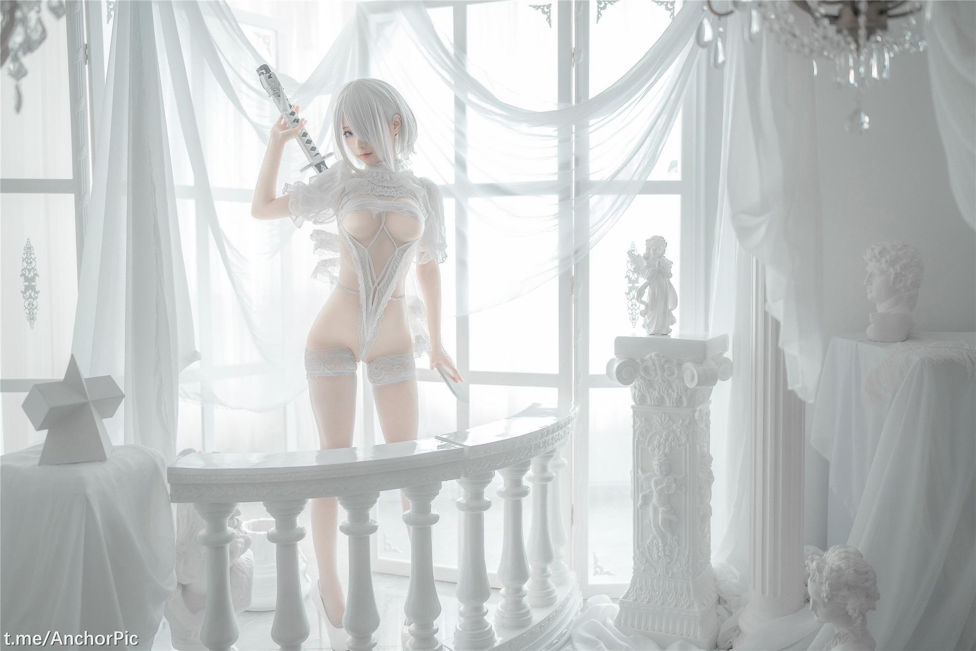 蠢沫沫 - 2B 白婚纱 60P