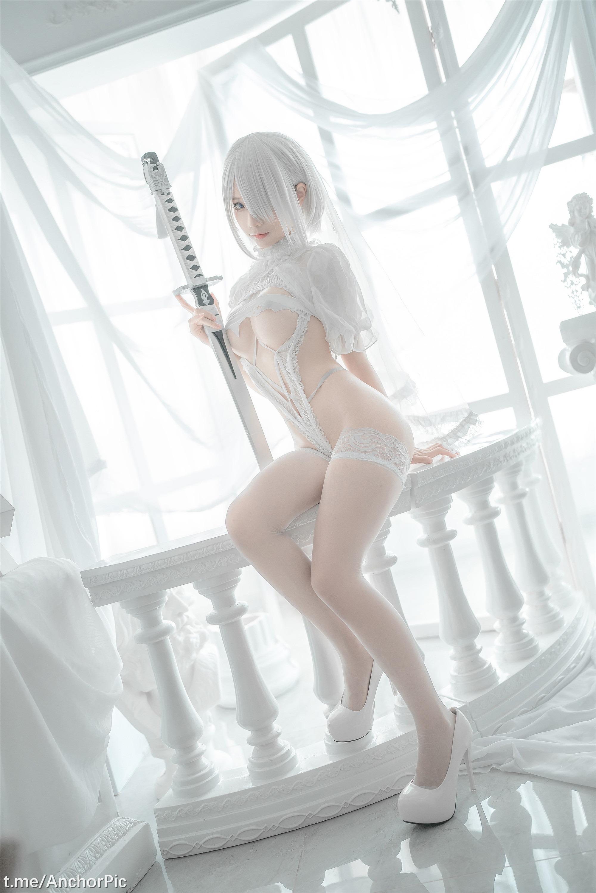 蠢沫沫 - 2B 白婚纱 60P