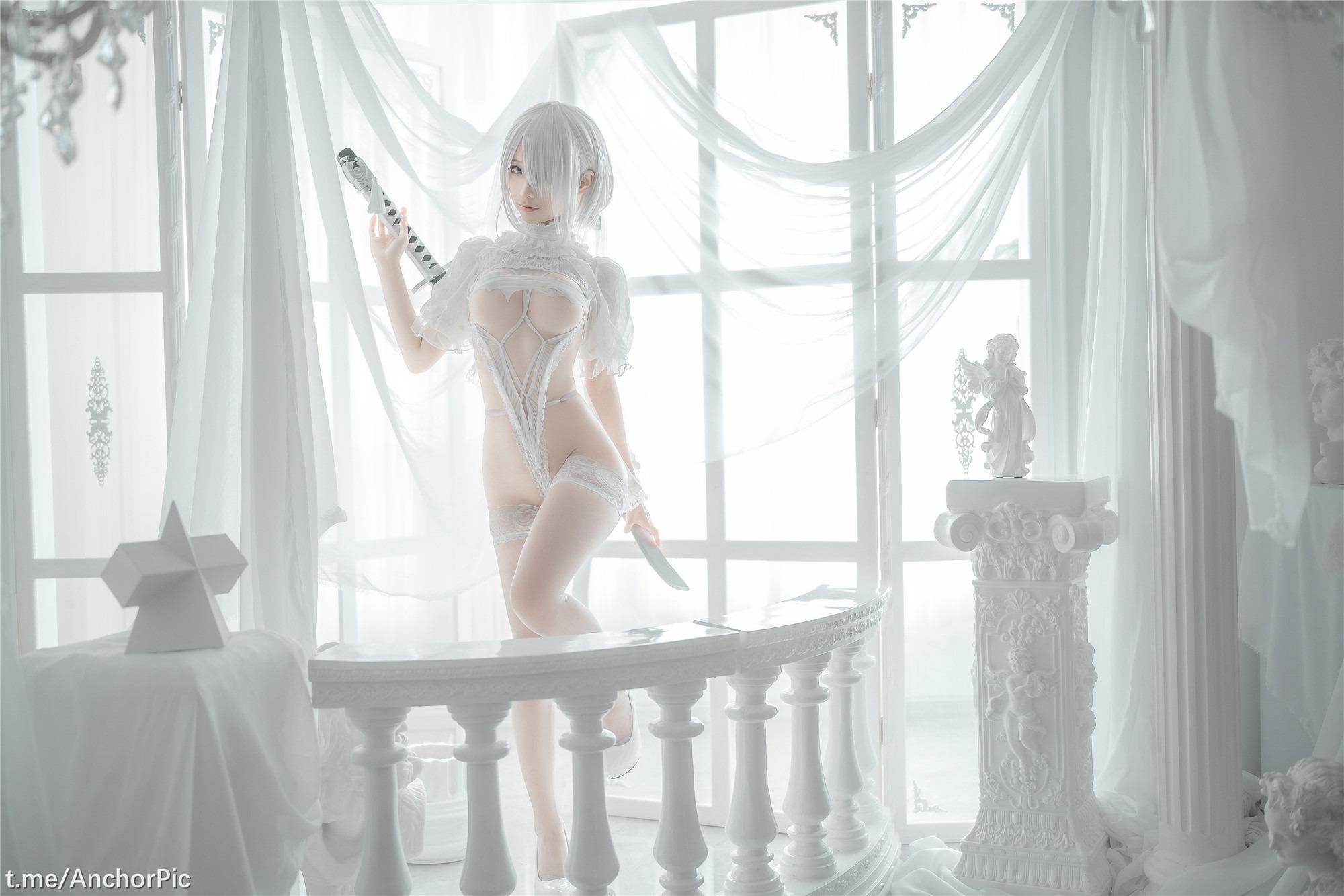 蠢沫沫 - 2B 白婚纱 60P