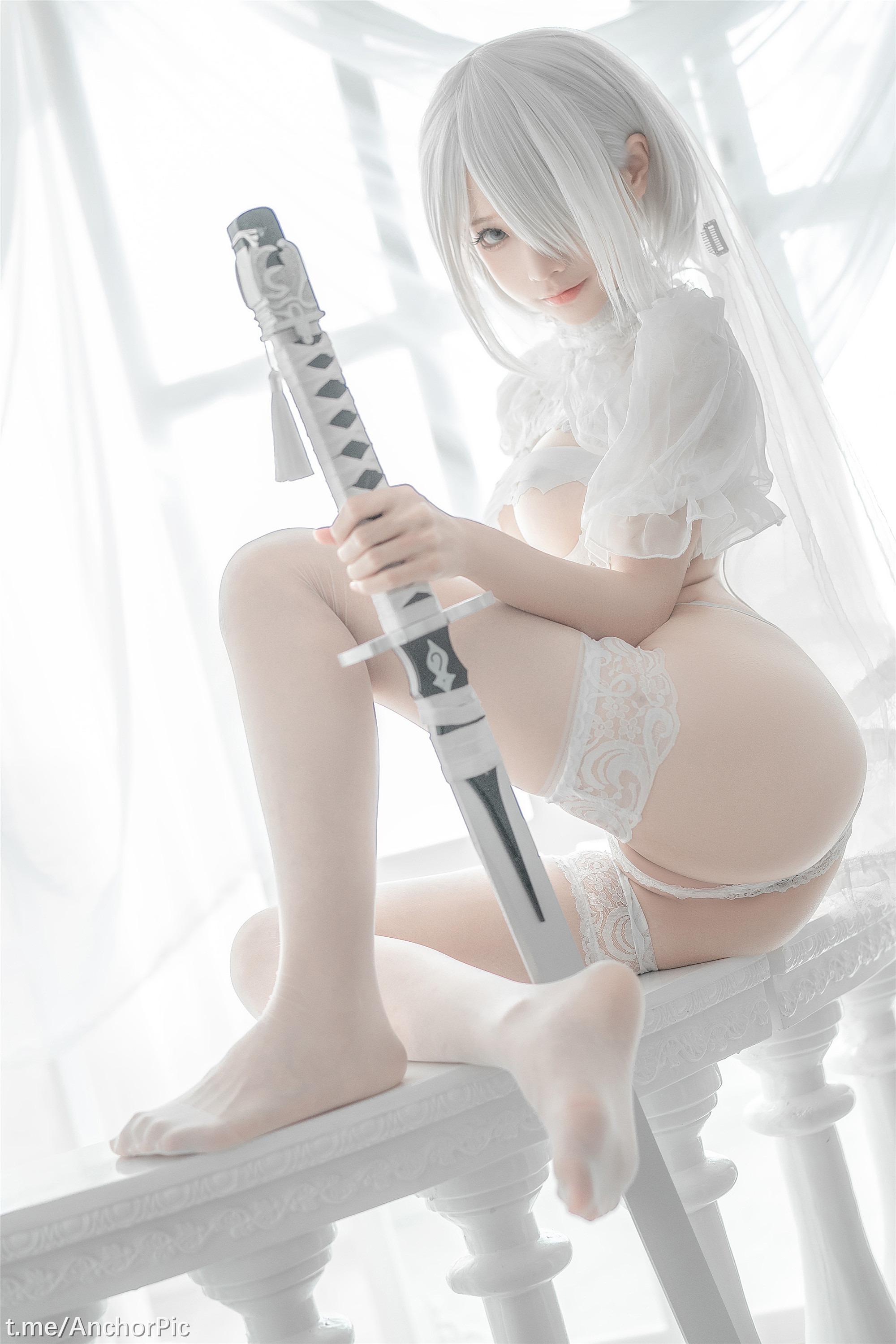 蠢沫沫 - 2B 白婚纱 60P