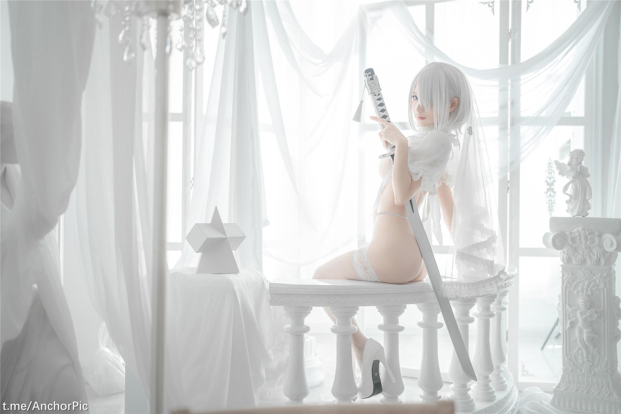 蠢沫沫 - 2B 白婚纱 60P