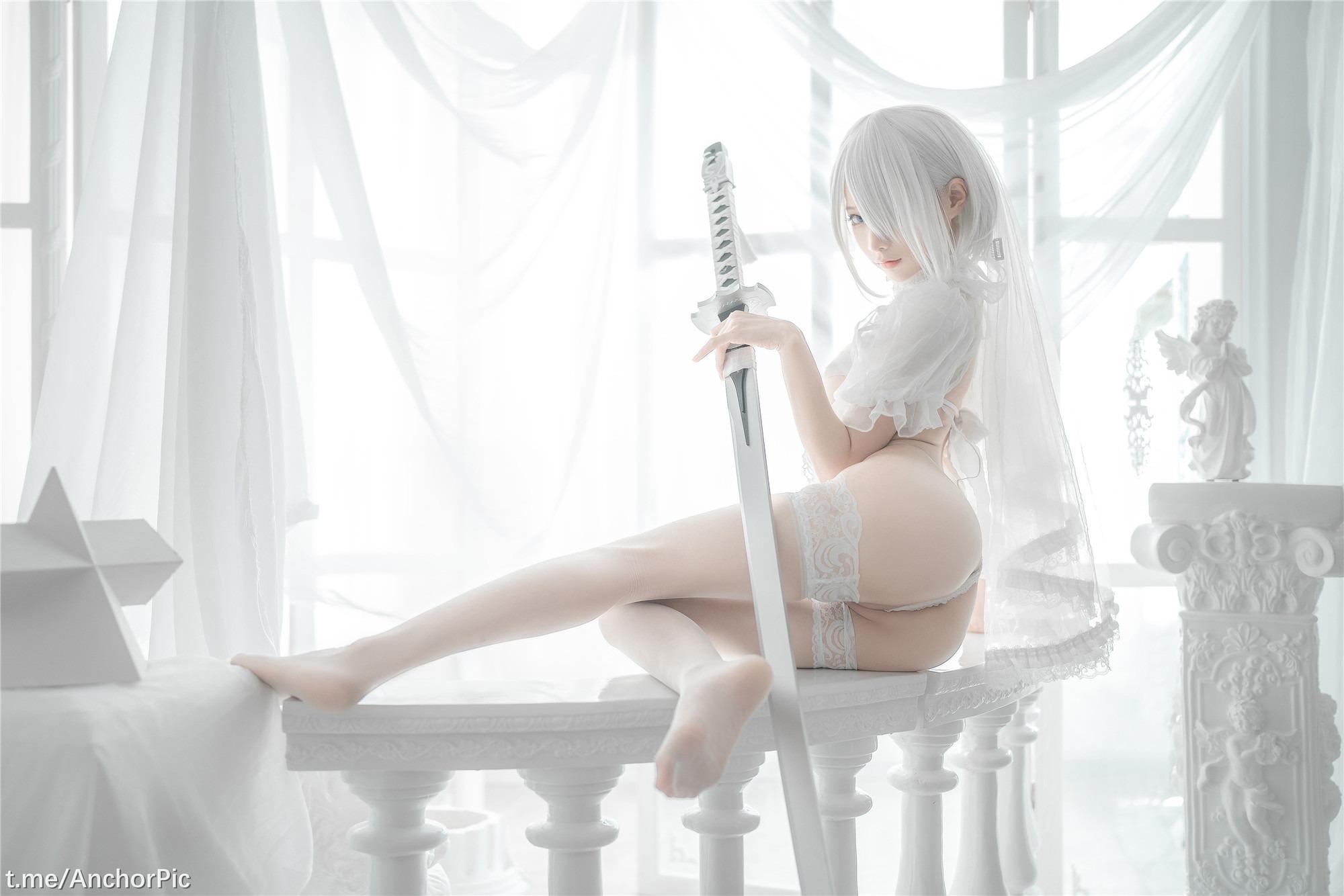 蠢沫沫 - 2B 白婚纱 60P