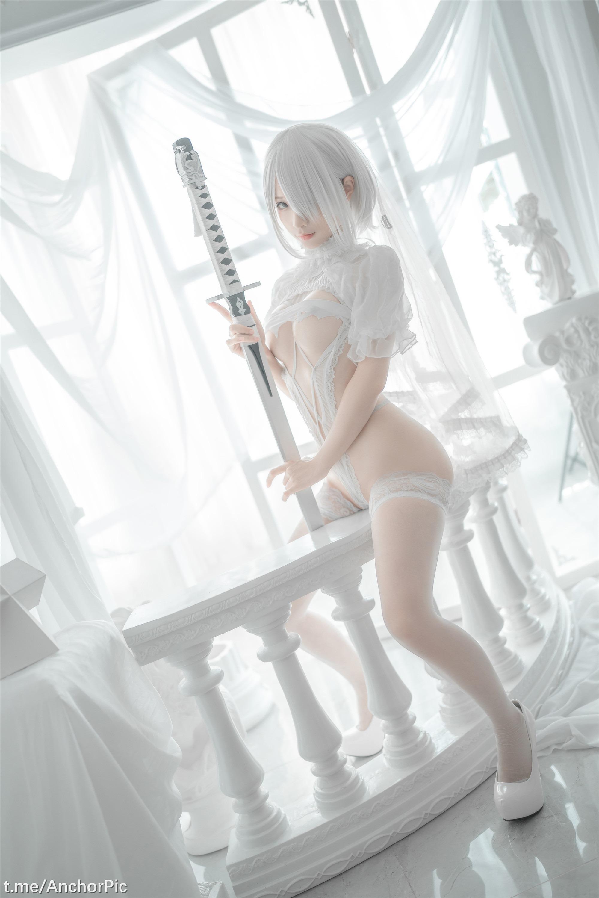 蠢沫沫 - 2B 白婚纱 60P