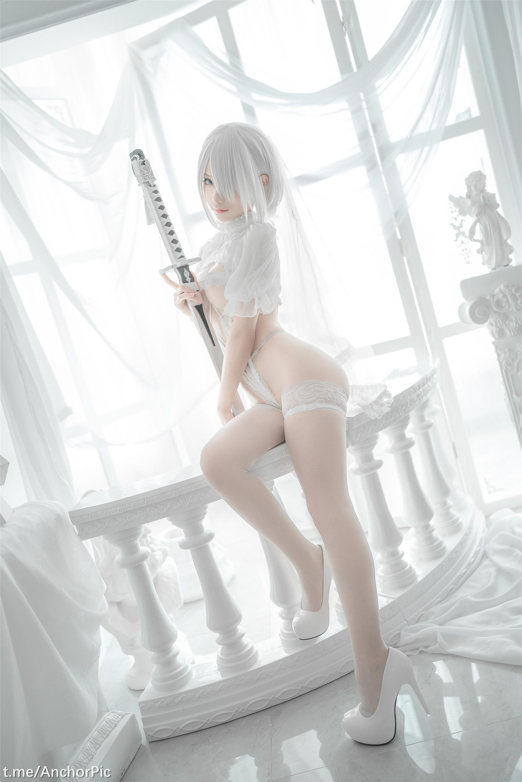 蠢沫沫 - 2B 白婚纱 60P