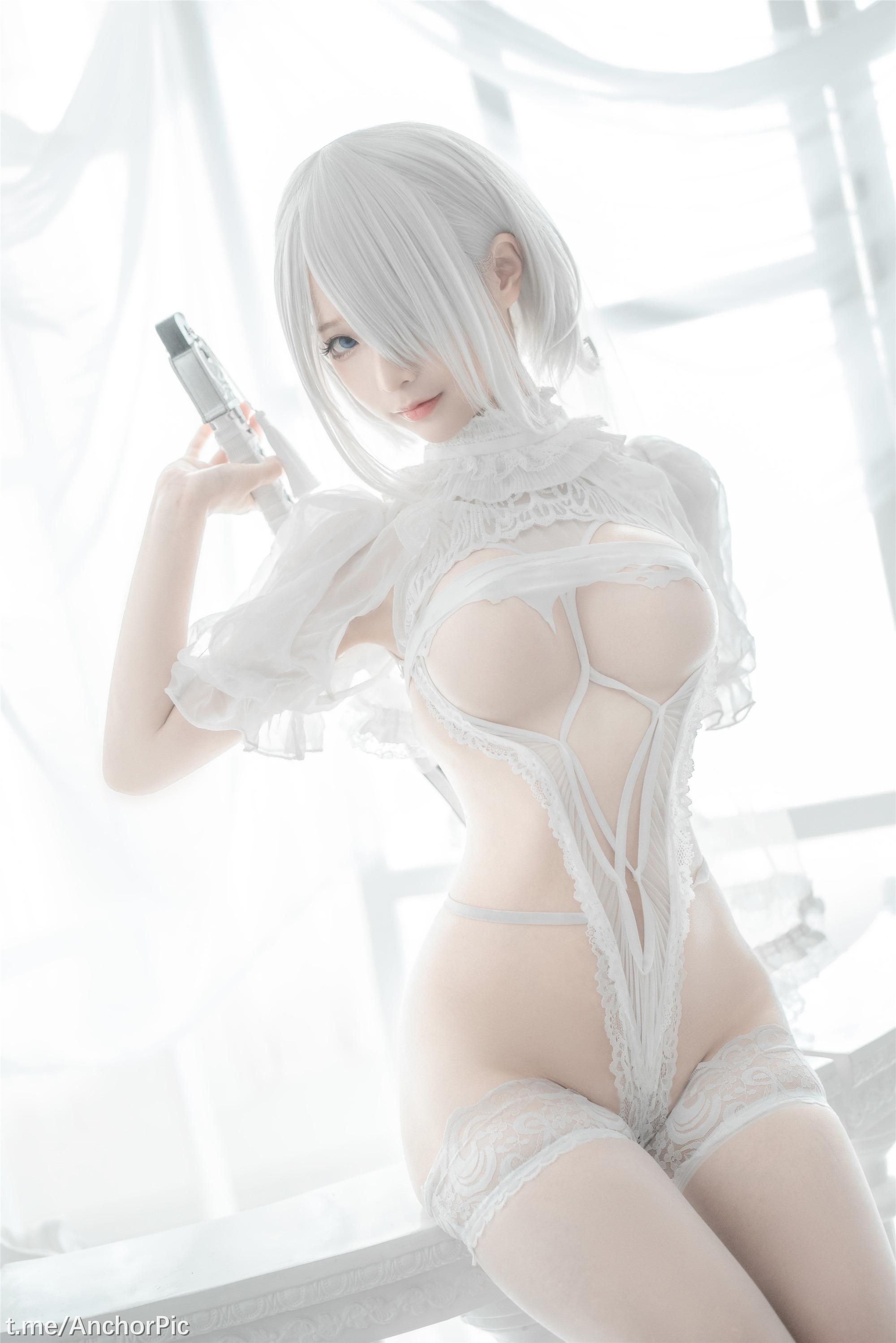 蠢沫沫 - 2B 白婚纱 60P