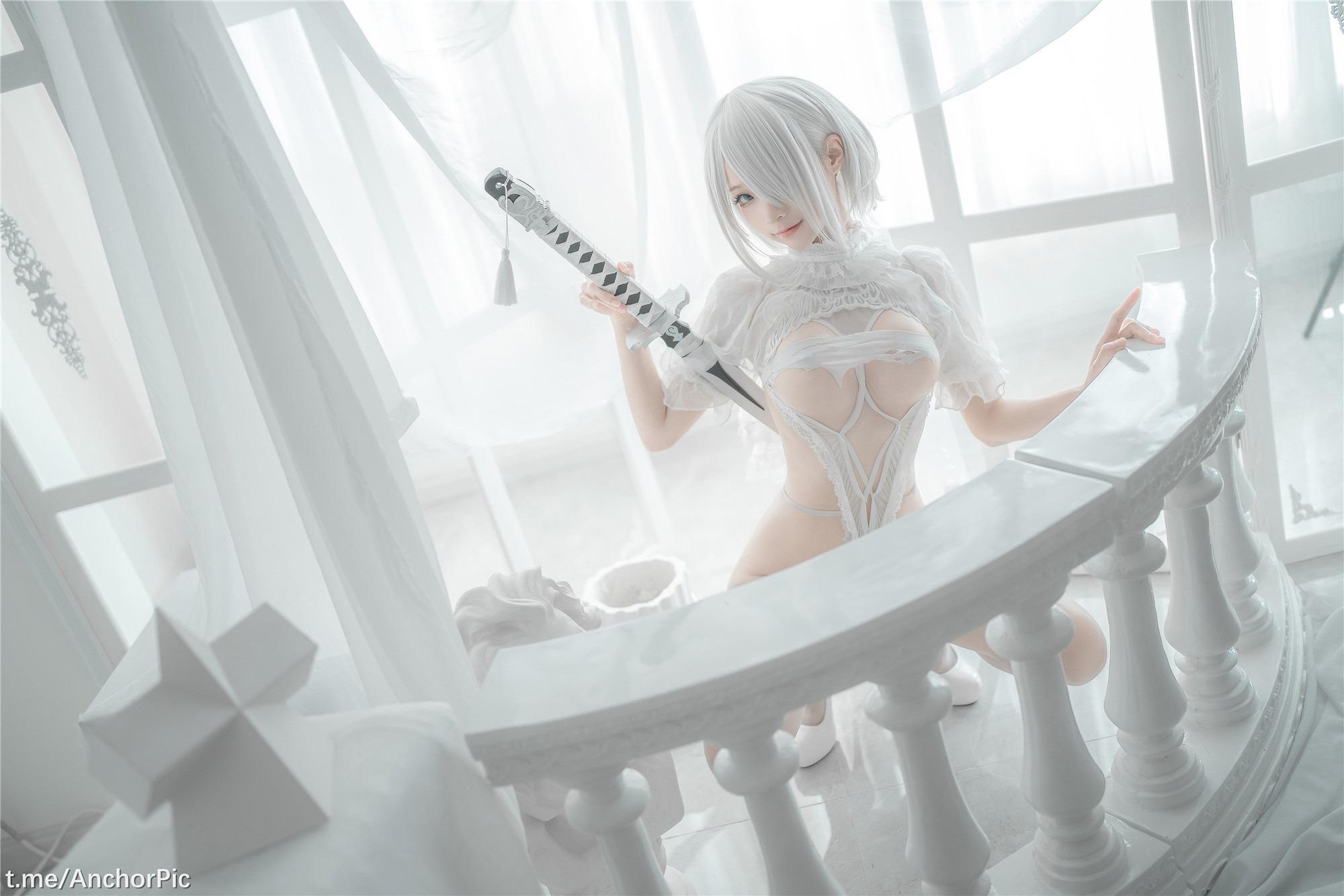 蠢沫沫 - 2B 白婚纱 60P