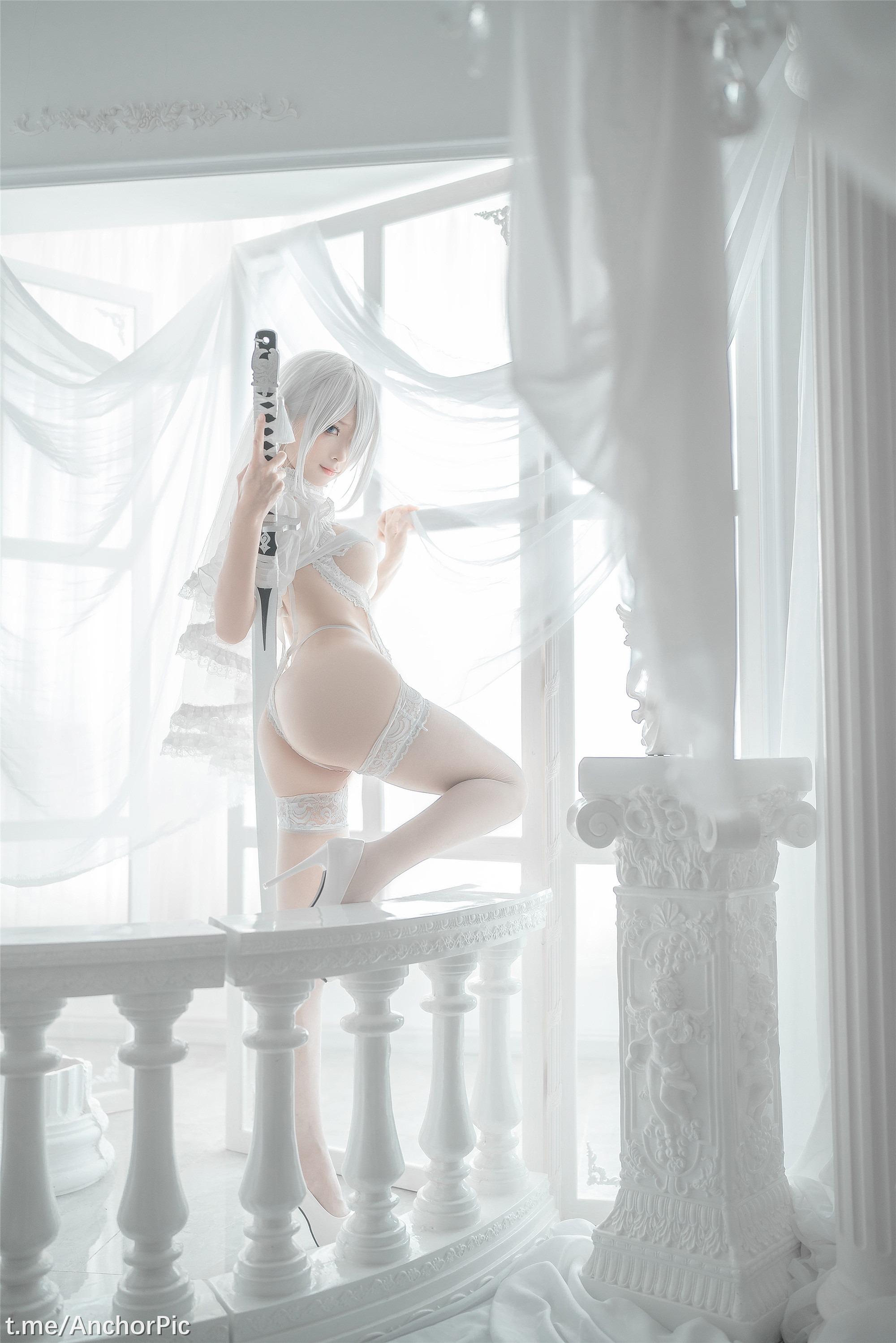 蠢沫沫 - 2B 白婚纱 60P