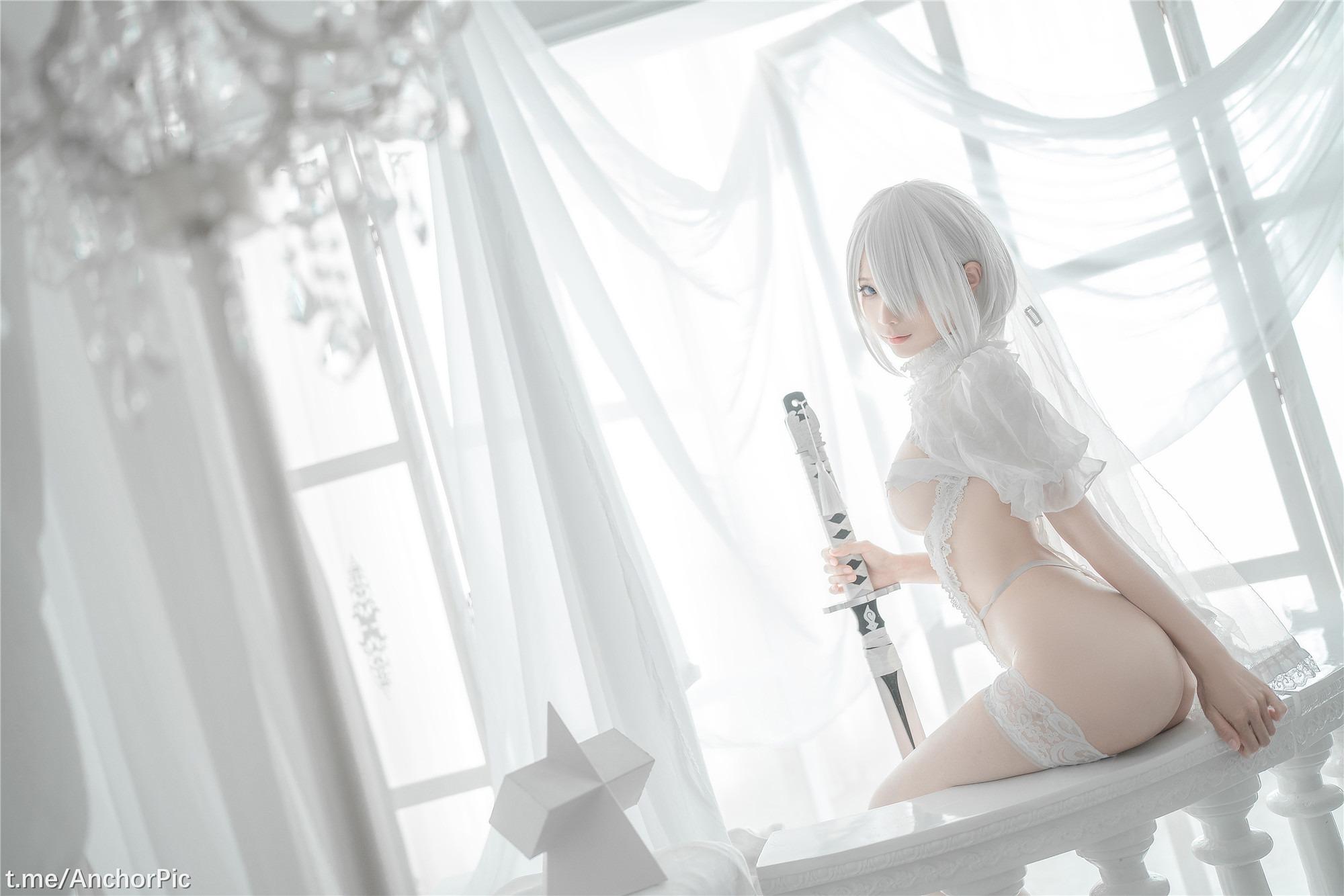 蠢沫沫 - 2B 白婚纱 60P