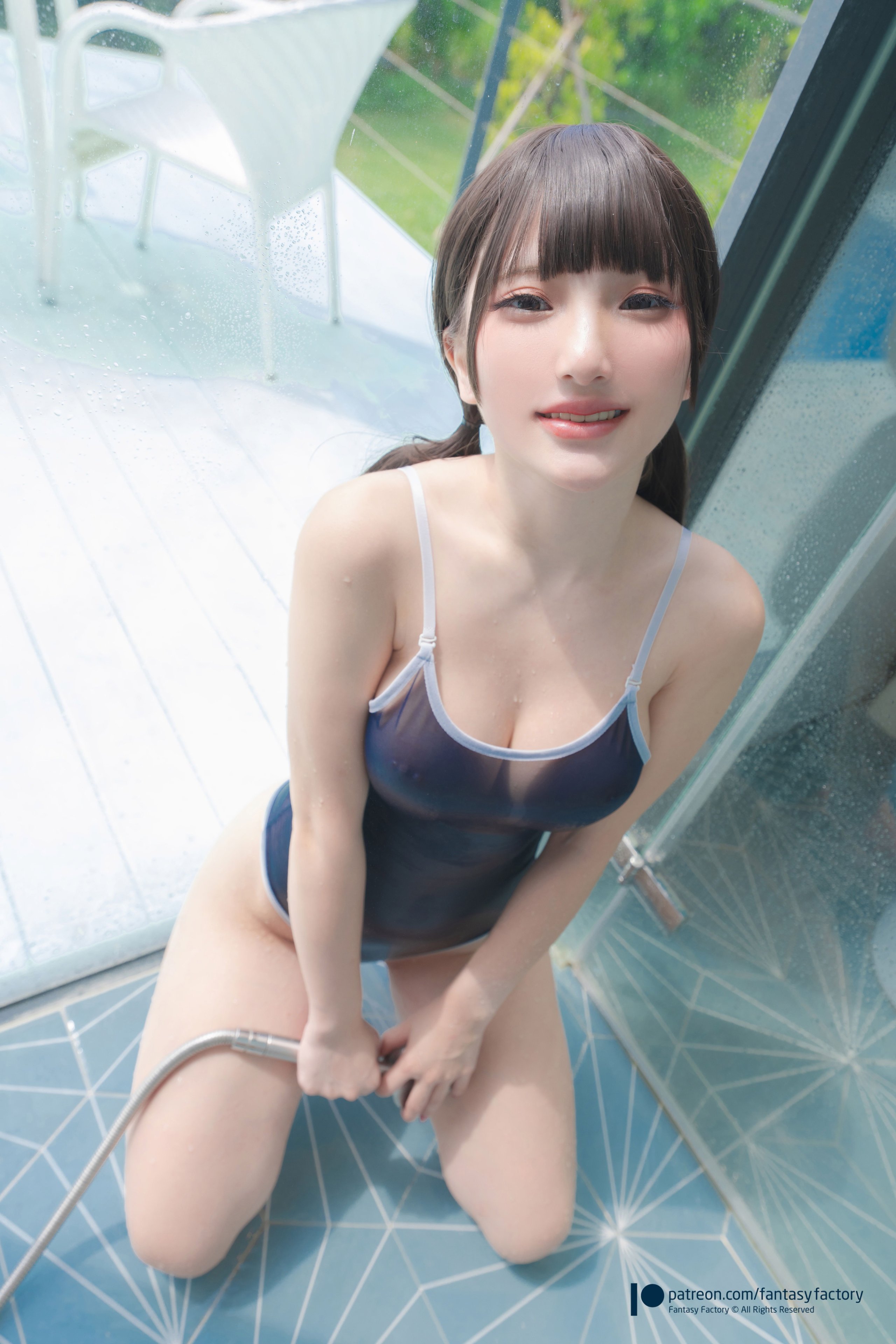 Fantasy Factory] Transparent School Swimsuit