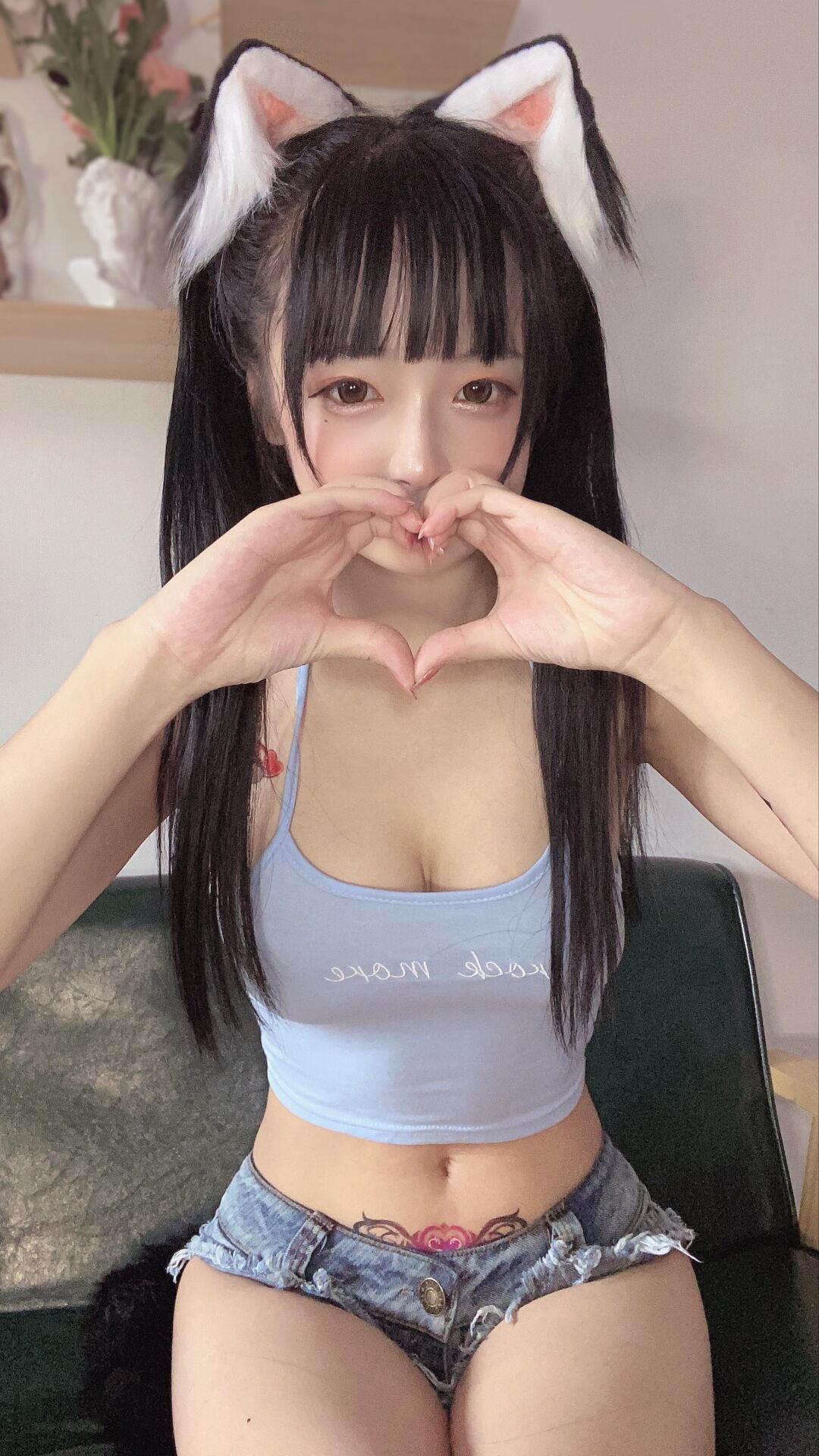 ジャージャー、すごく難しいよ、《ブルーの吊帯体操服》