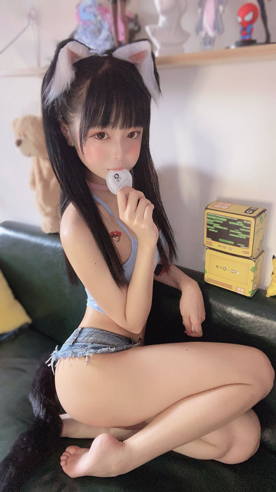 ジャージャー、すごく難しいよ、《ブルーの吊帯体操服》