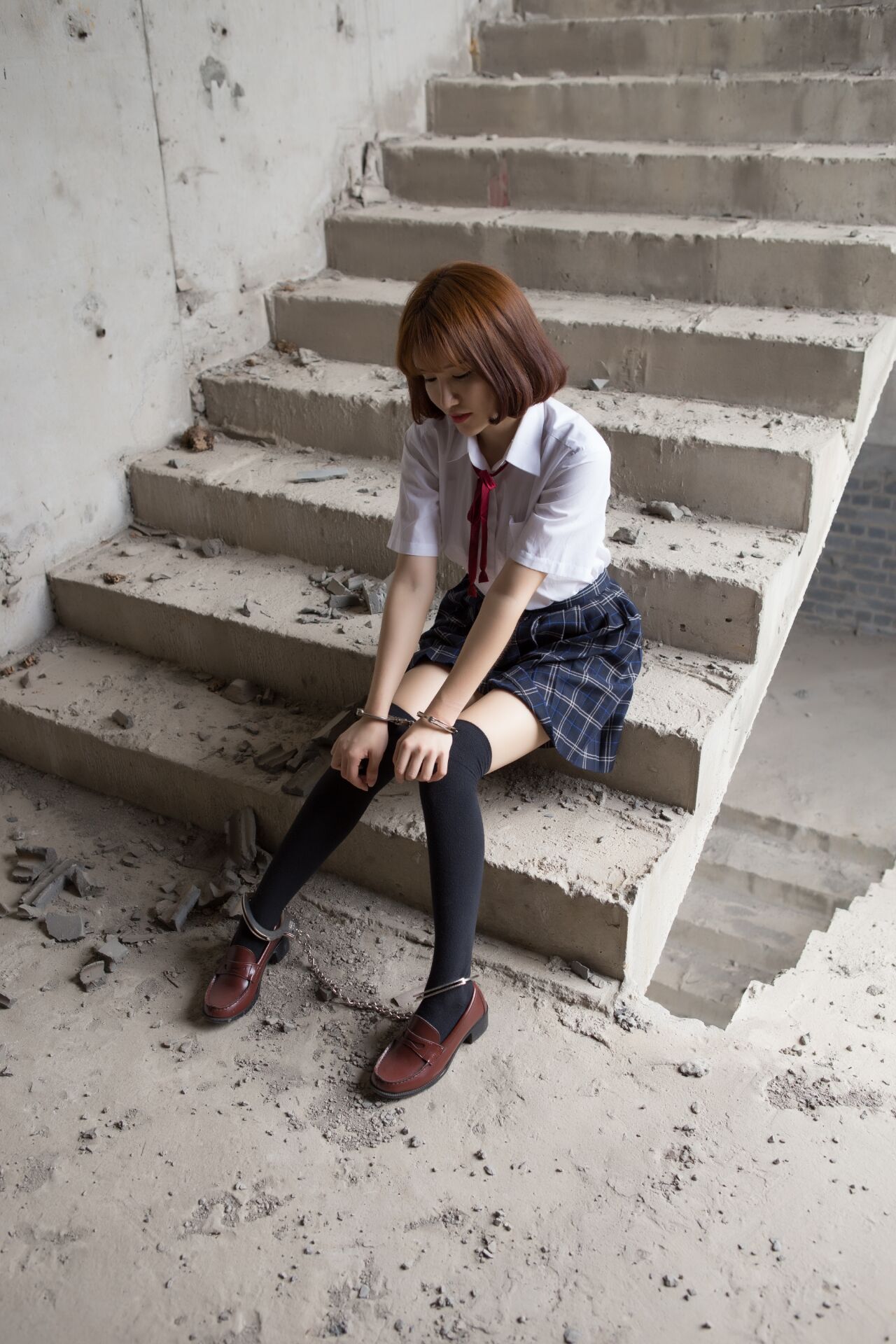 k8ツンデレ萌え萌え陳年老図 - 学生服野外縛り