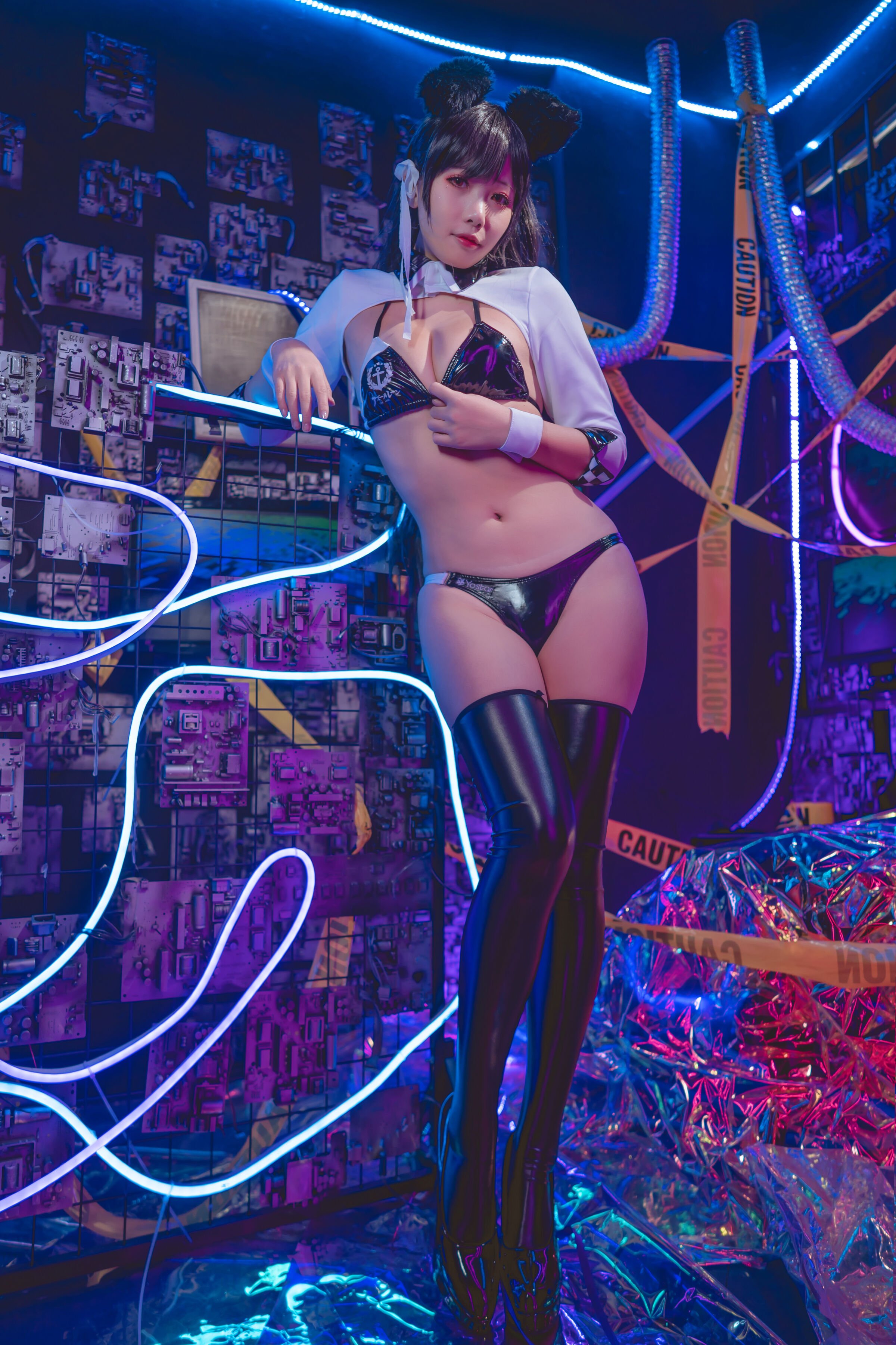 墨玉w - 愛宕機車服 [55P
