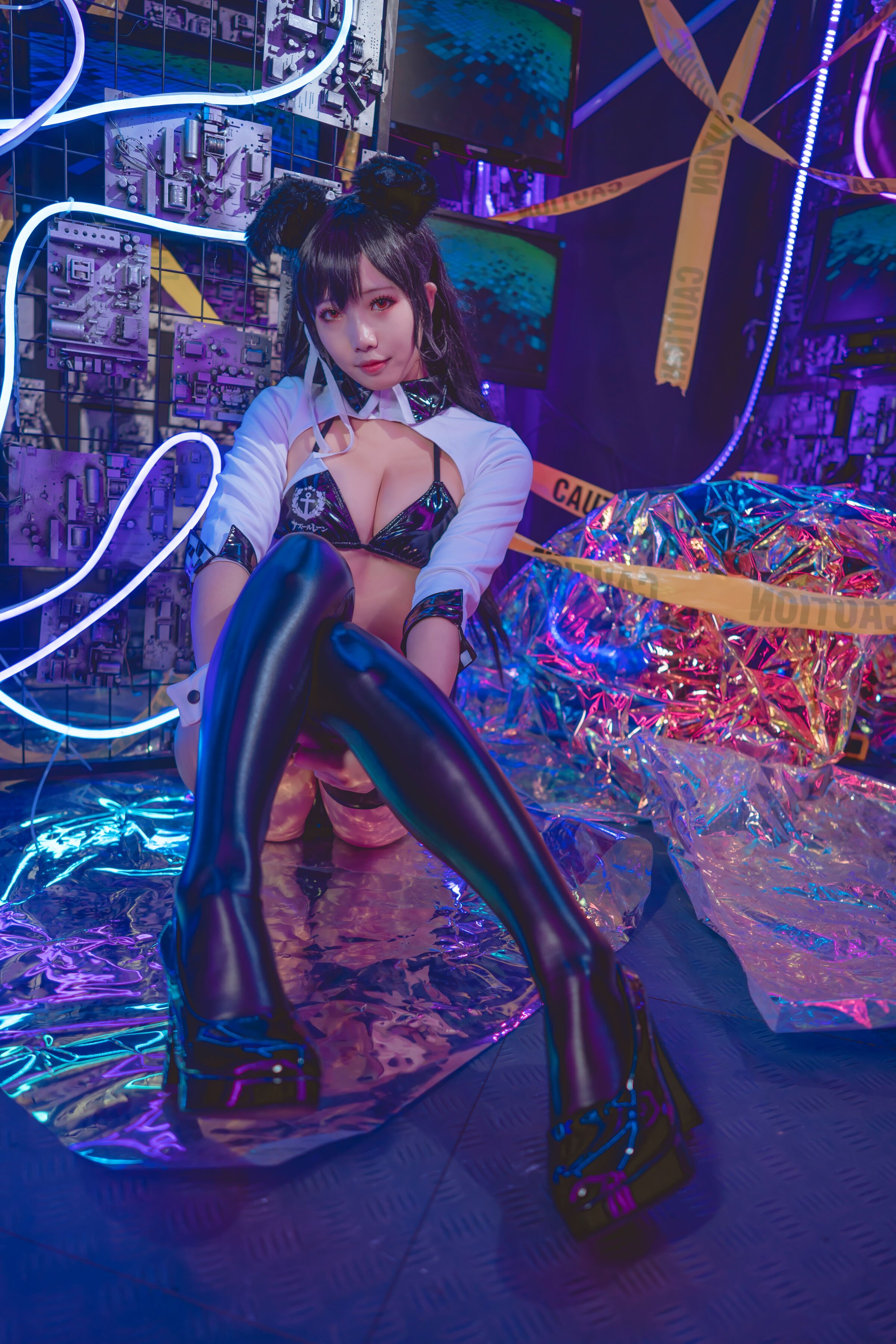 墨玉w - 愛宕機車服 [55P