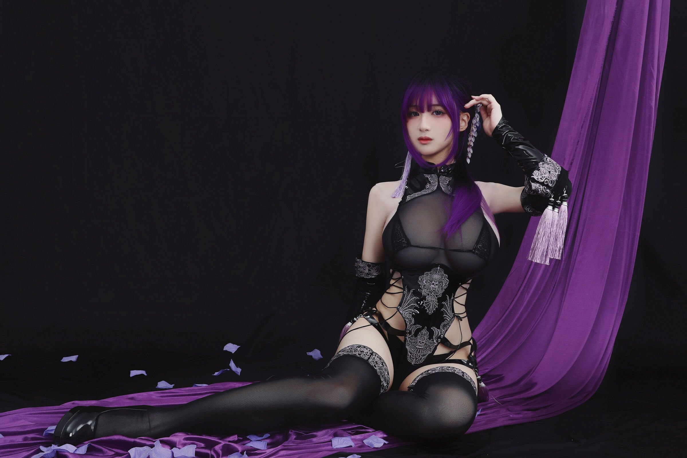 Youai Yume Ko - Purple Tassel Qipao [36P