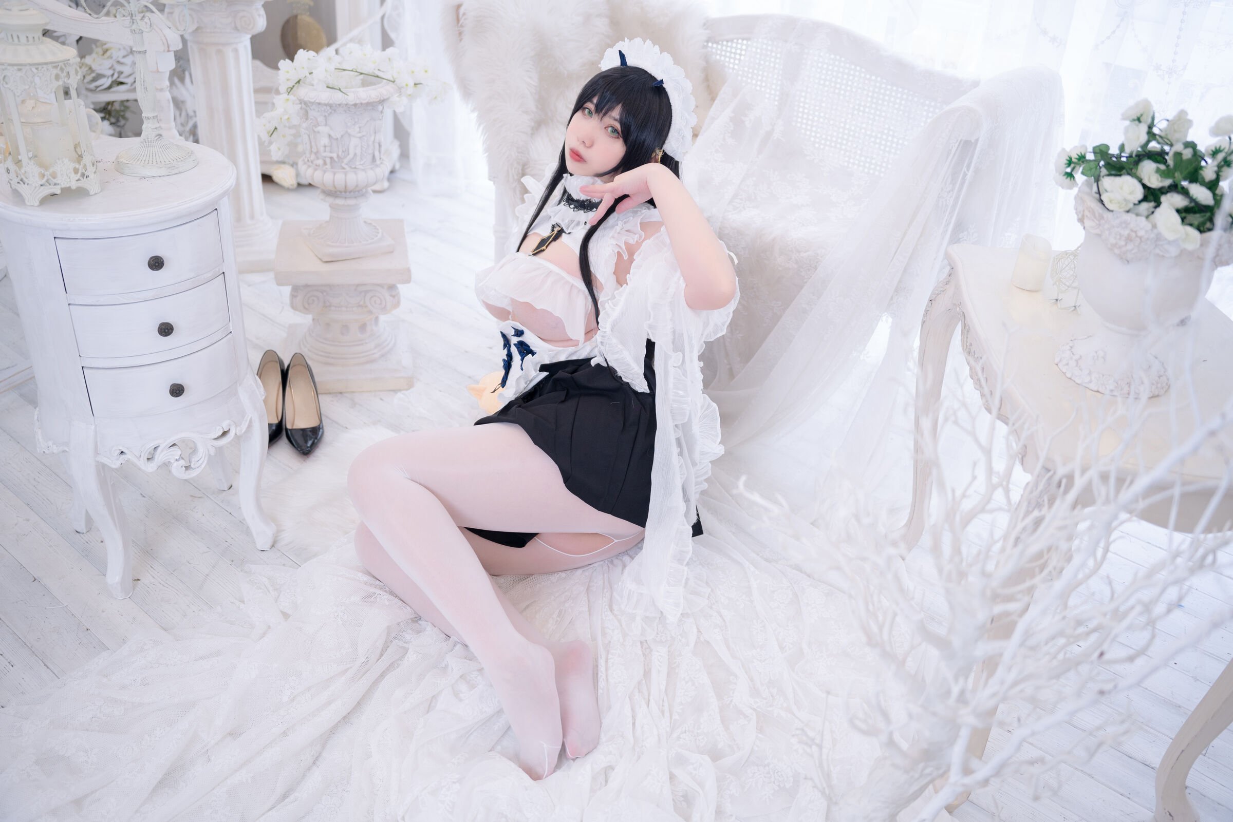 Meroko_魅瞳 - アズールレーン 不挠のメイド やる気のないお姉さん [53P