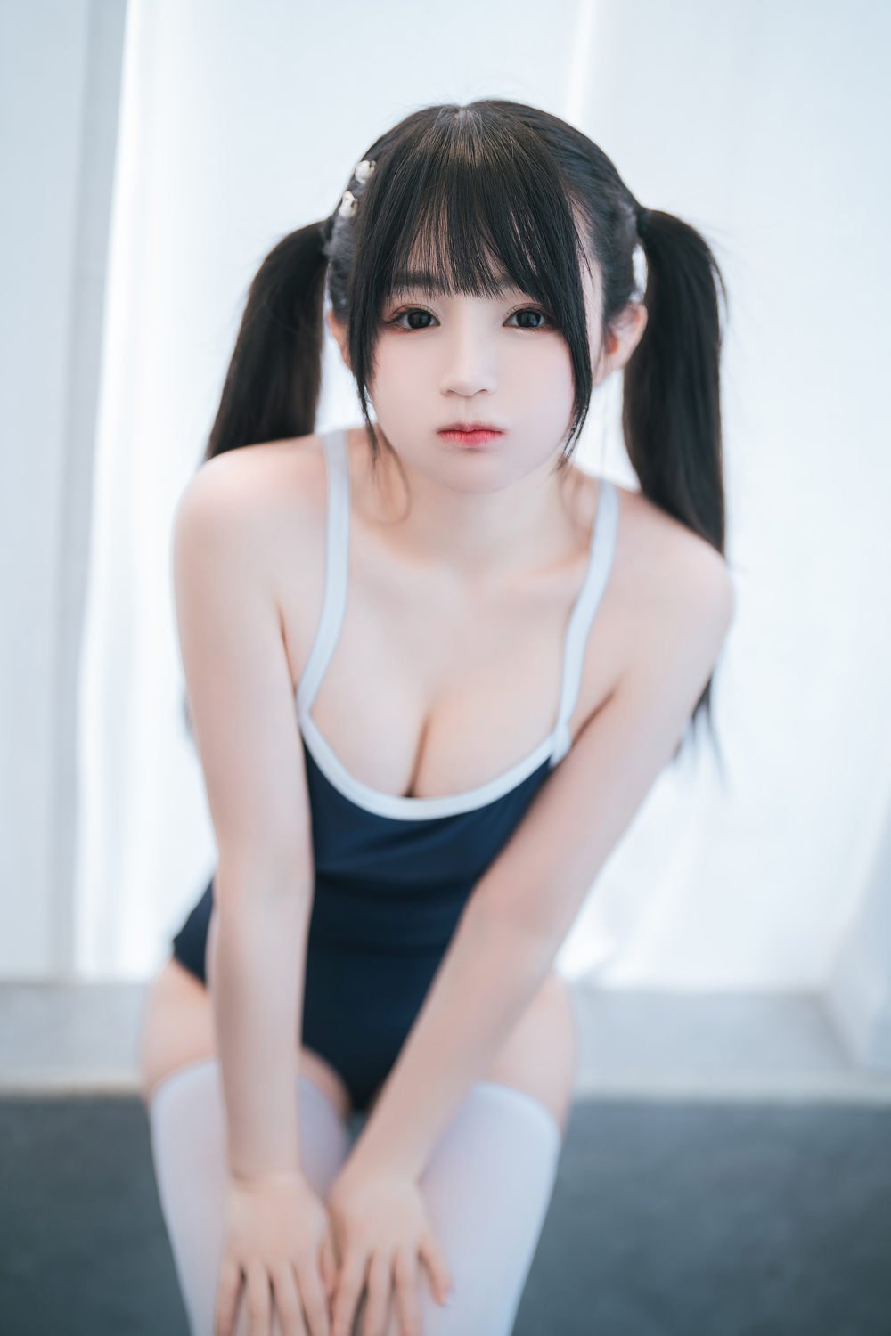 Sakurai Ningning White Silk School Swimsuit