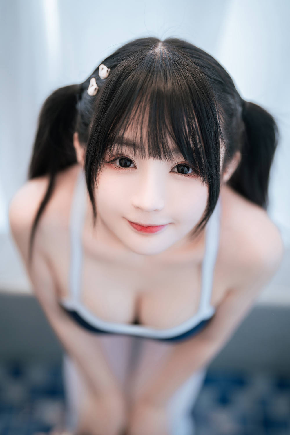 Sakurai Ningning White Silk School Swimsuit