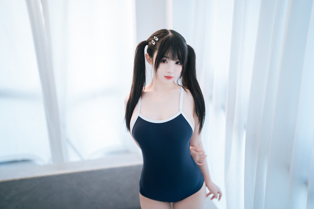 Sakurai Ningning White Silk School Swimsuit