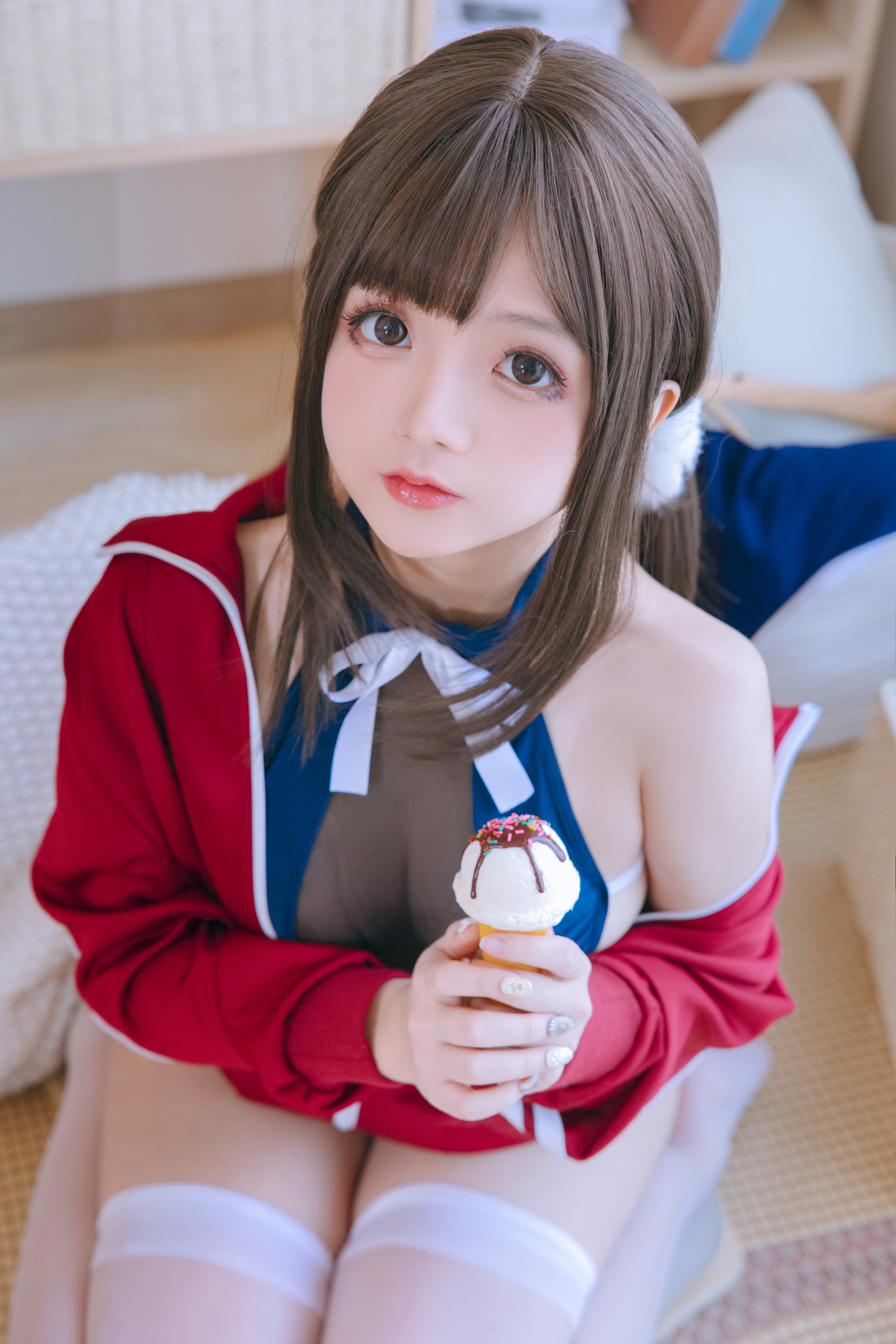 日奈嬌 - 網紗のスクール水着
