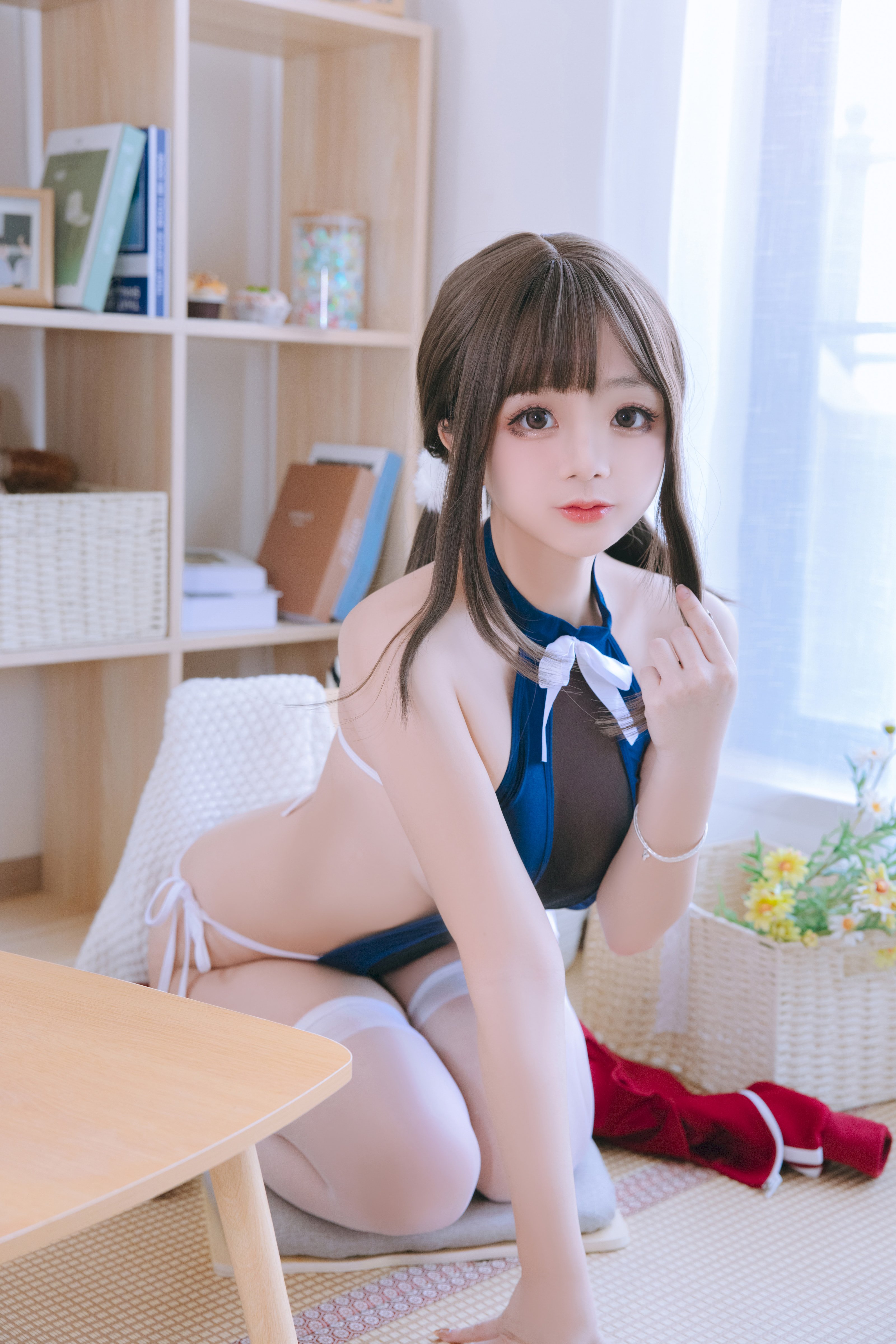 日奈嬌 - 網紗のスクール水着