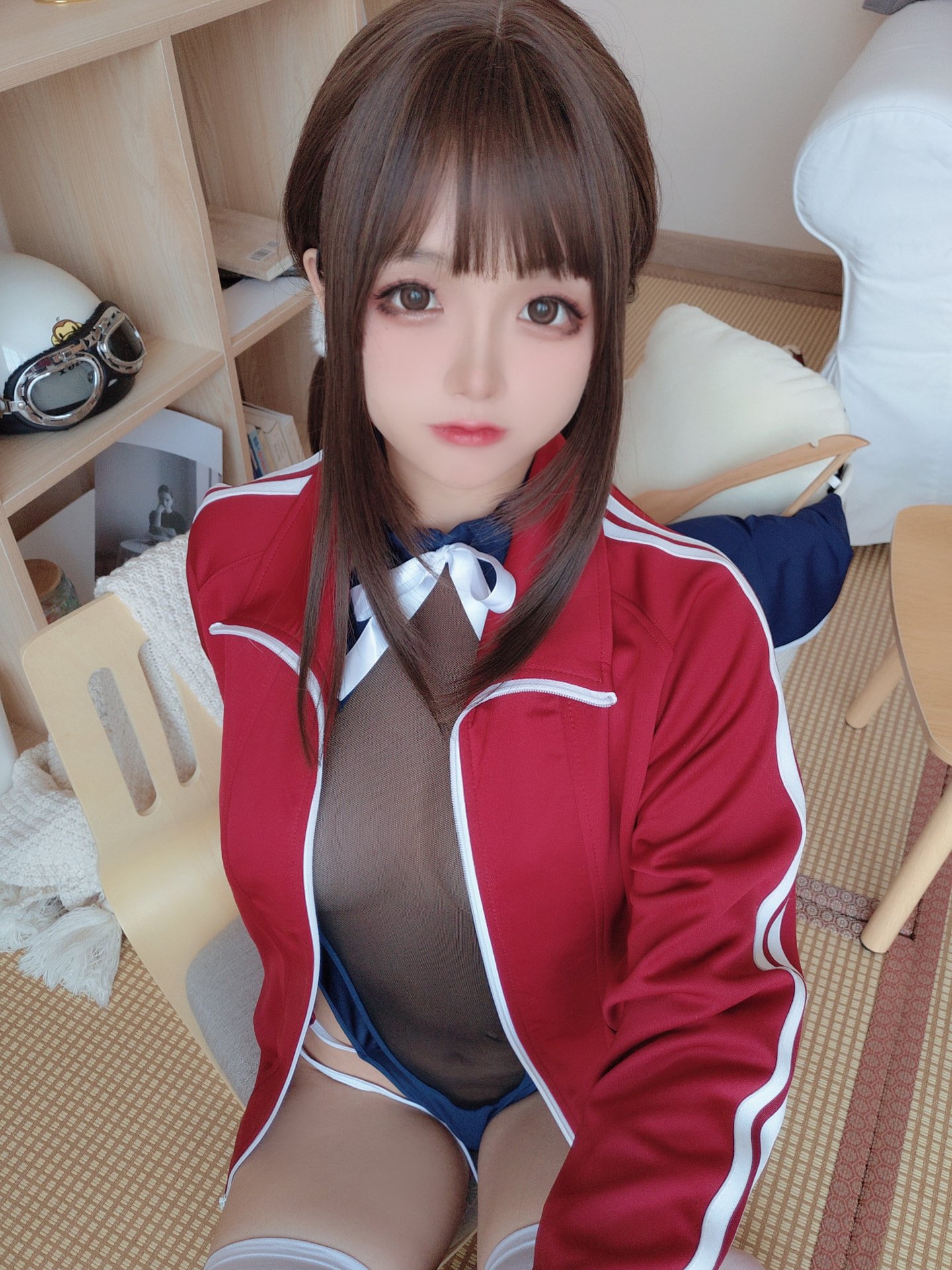 Rina Jiao - Mesh School Swimsuit