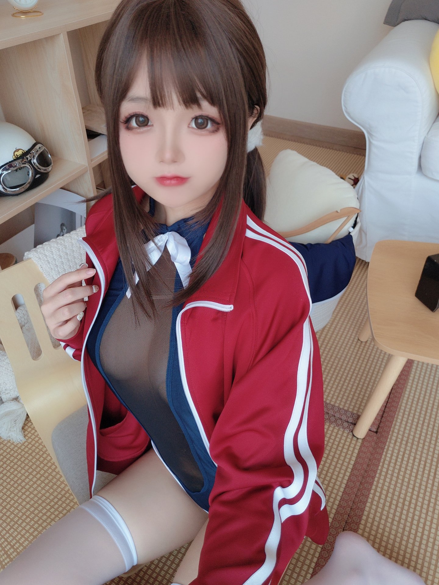 Rina Jiao - Mesh School Swimsuit