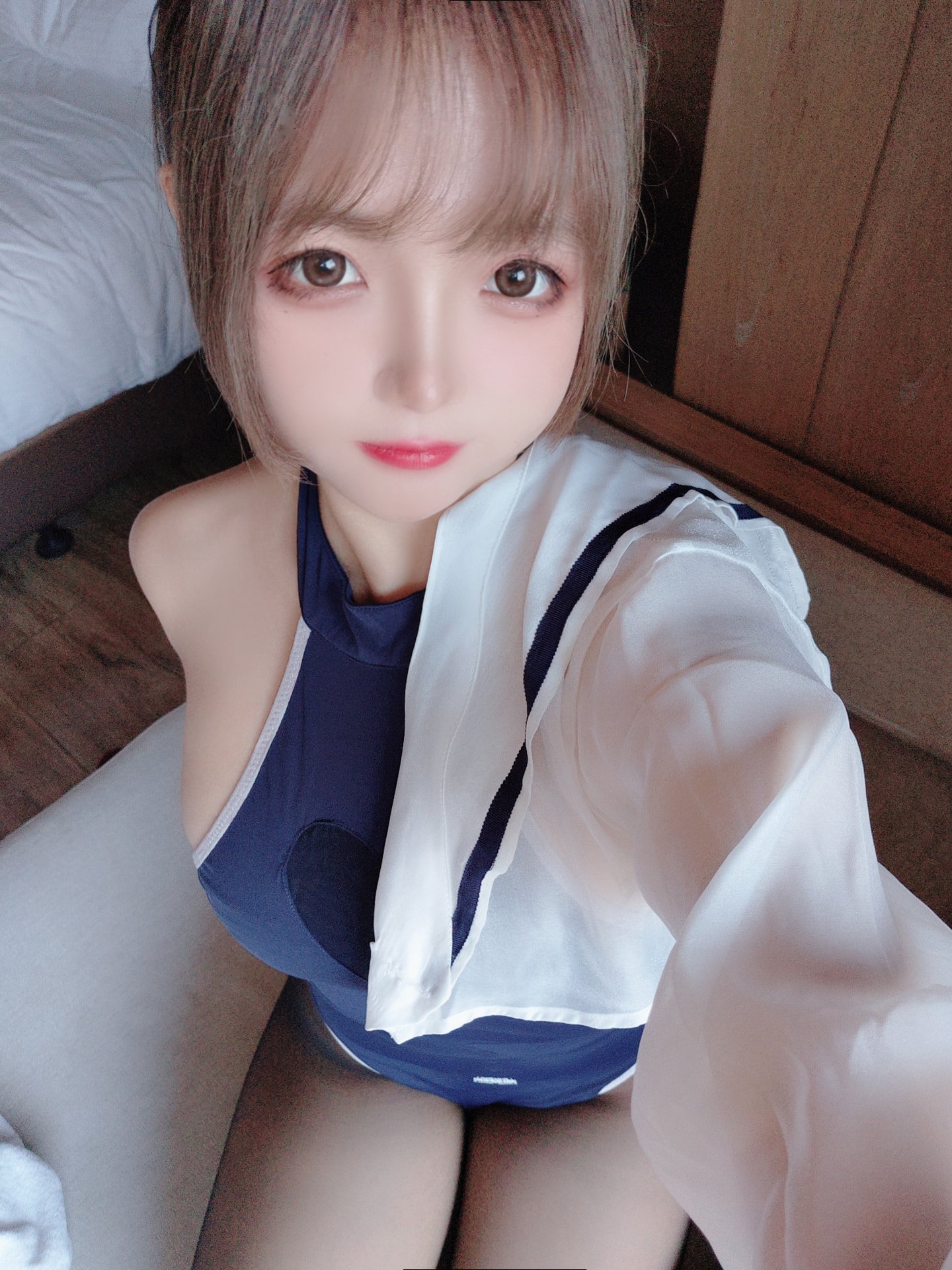 日奈嬌 - 網紗のスクール水着