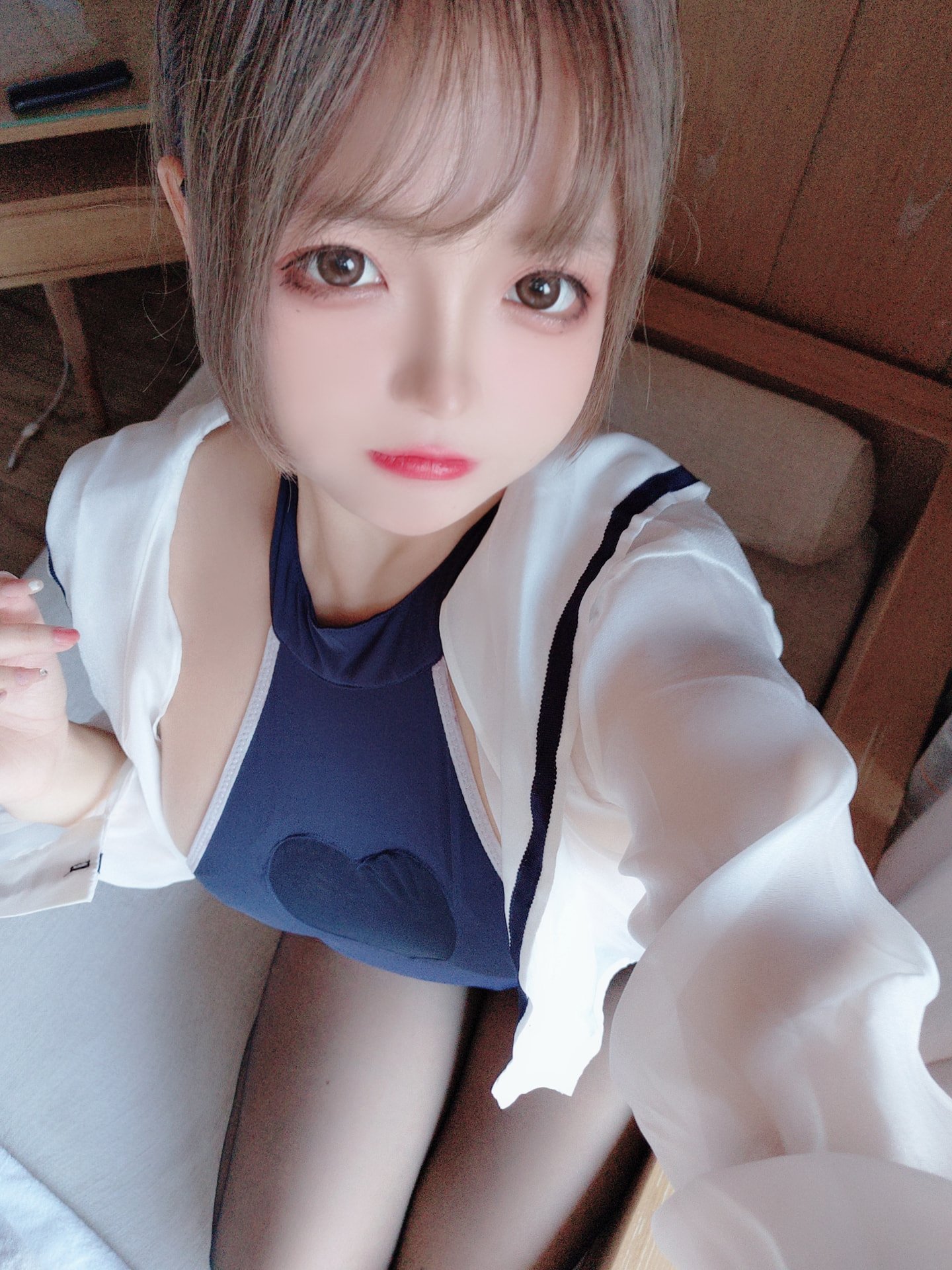 日奈嬌 - 網紗のスクール水着