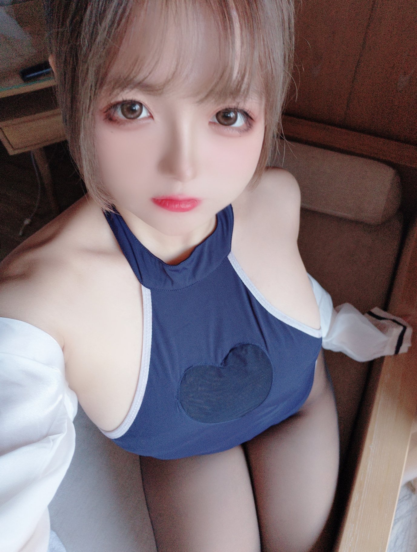 日奈嬌 - 網紗のスクール水着
