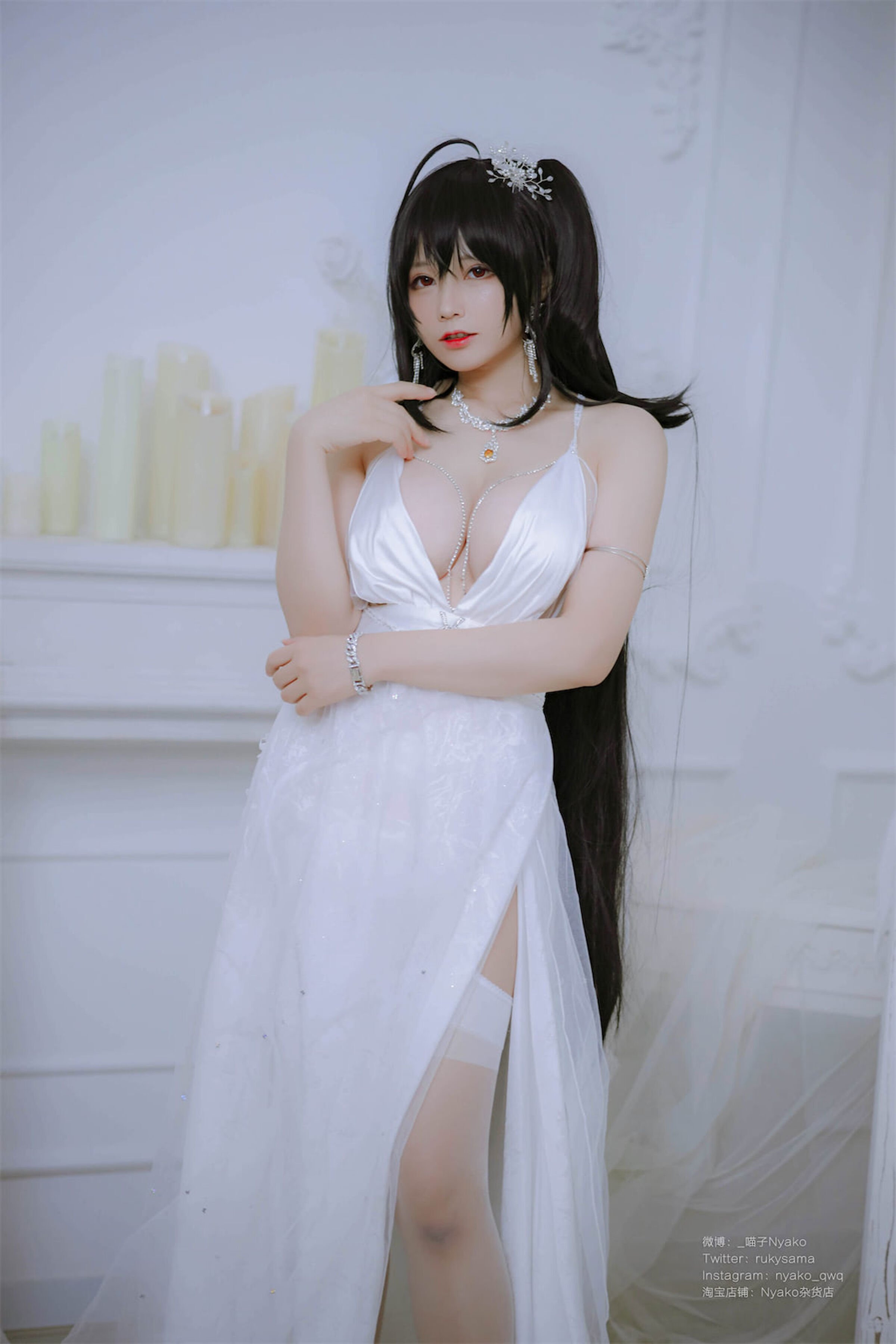 Nyako Miaozi Great Phoenix Pure White Wedding Dress