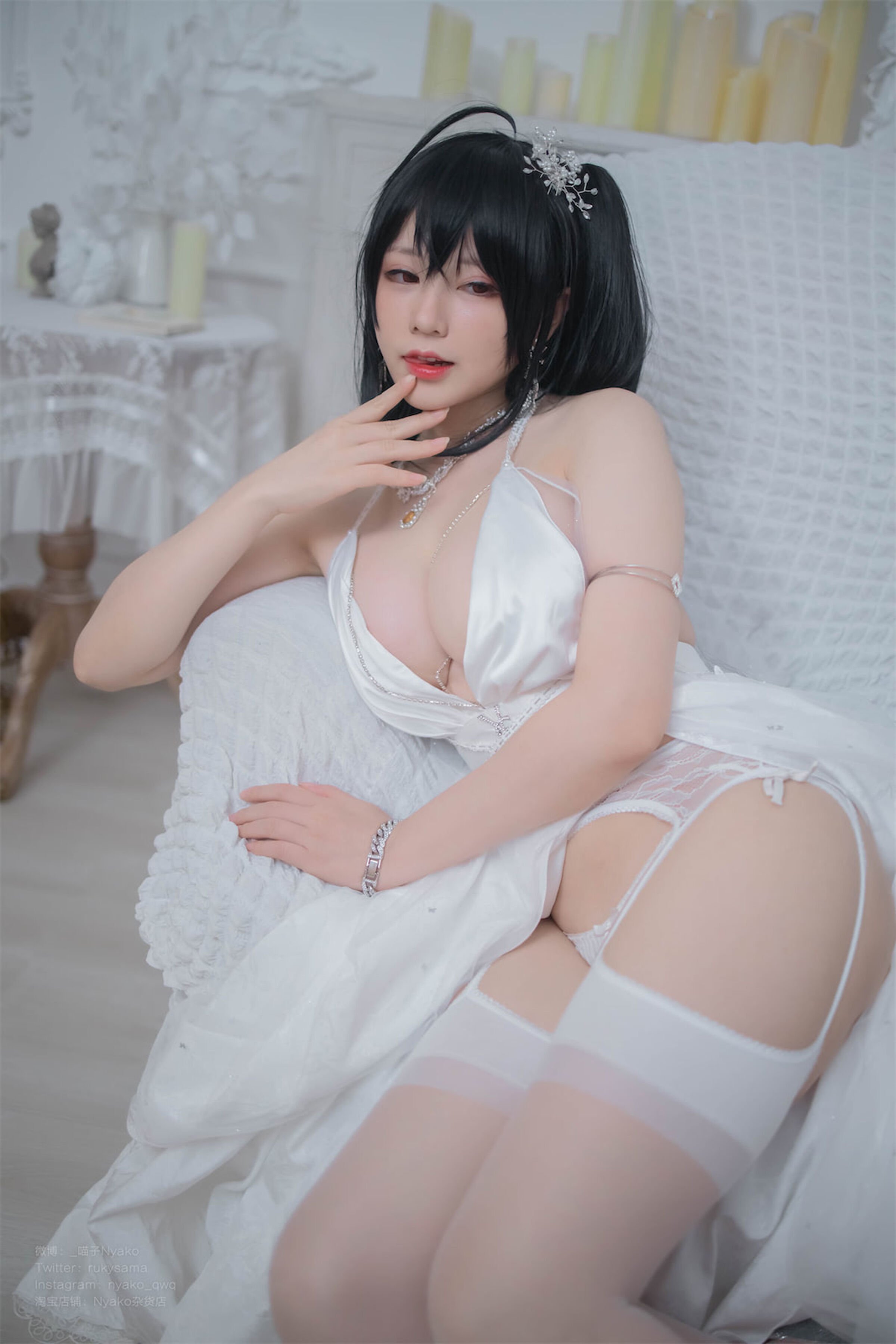 尼亞科喵子 大鳳純白婚紗