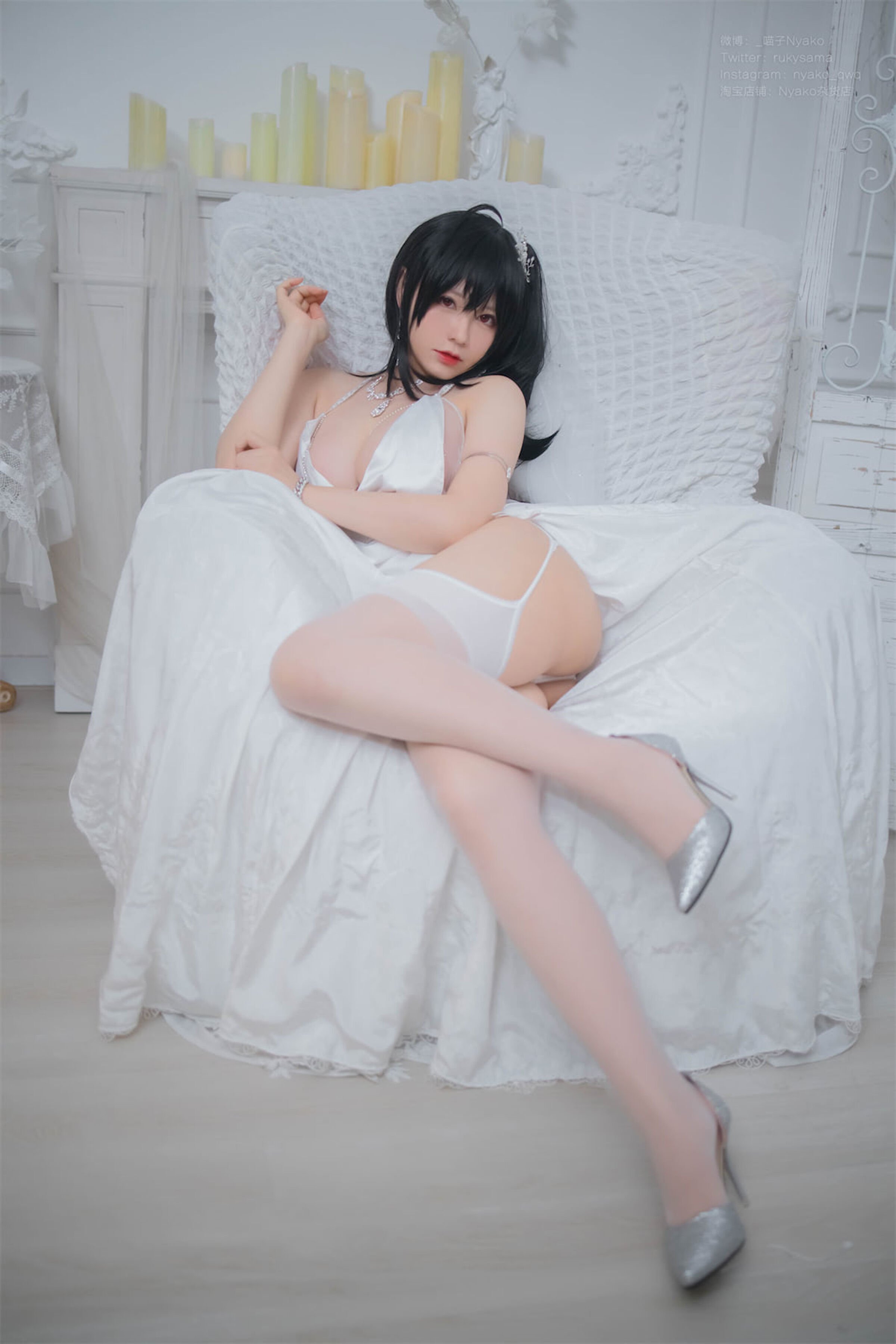 尼亞科喵子 大鳳純白婚紗