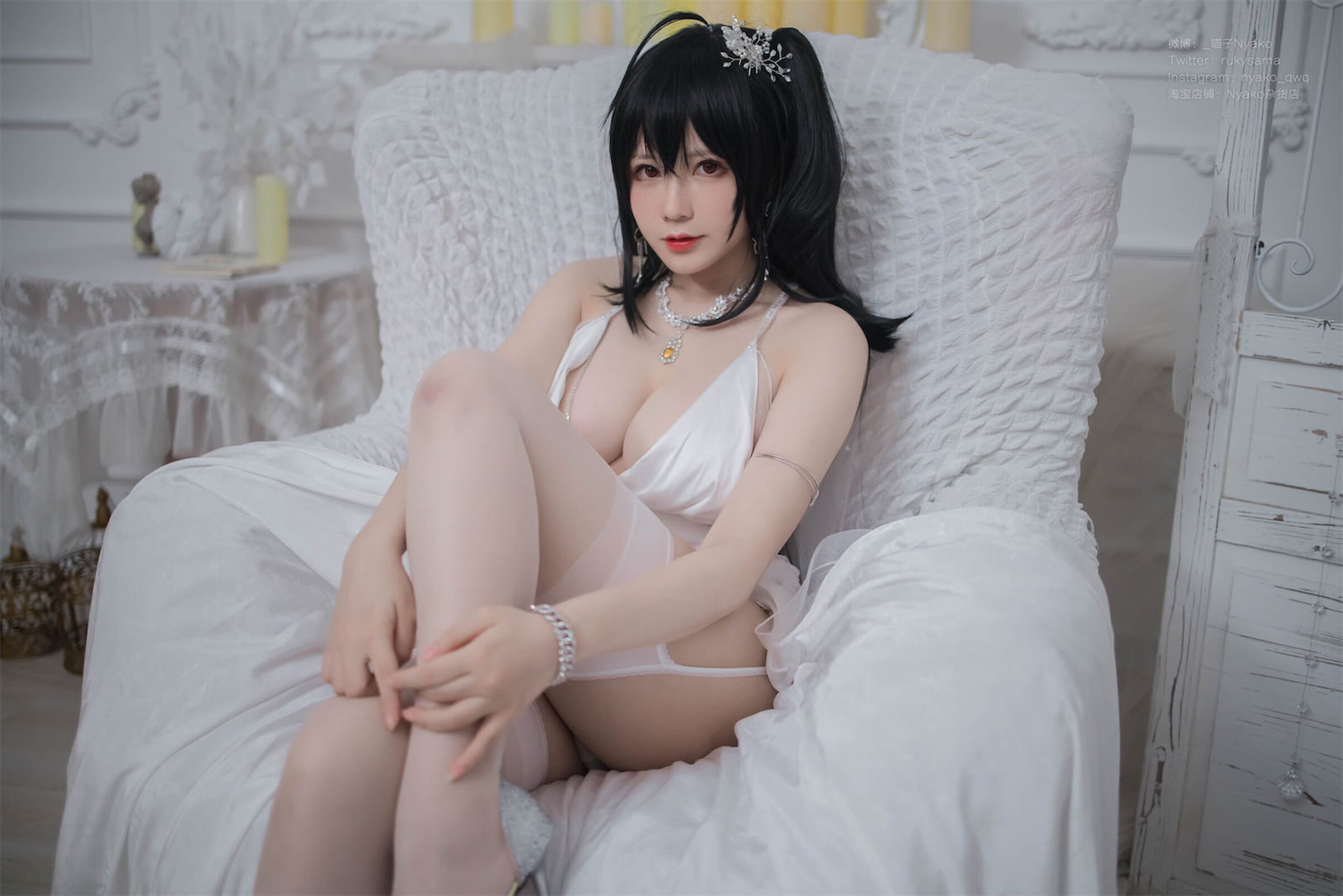 尼亞科喵子 大鳳純白婚紗