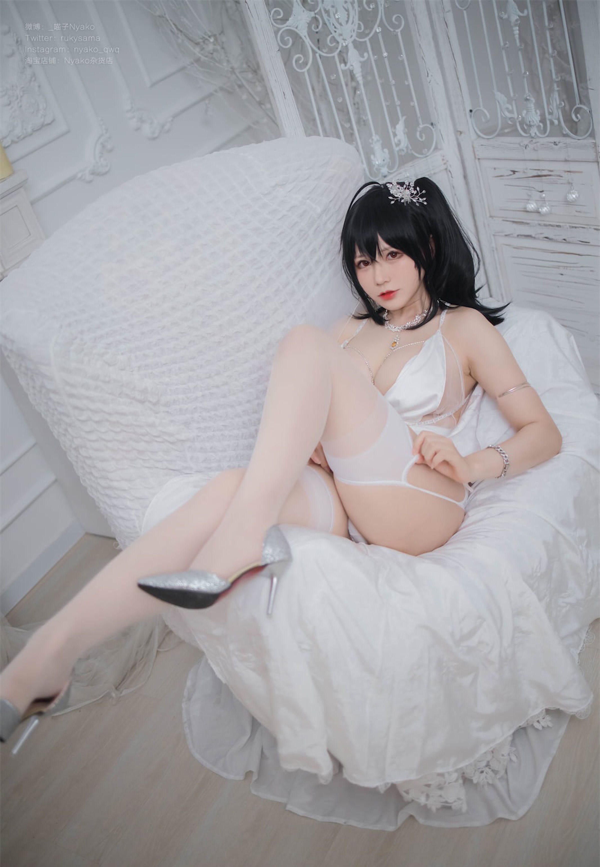 尼亞科喵子 大鳳純白婚紗