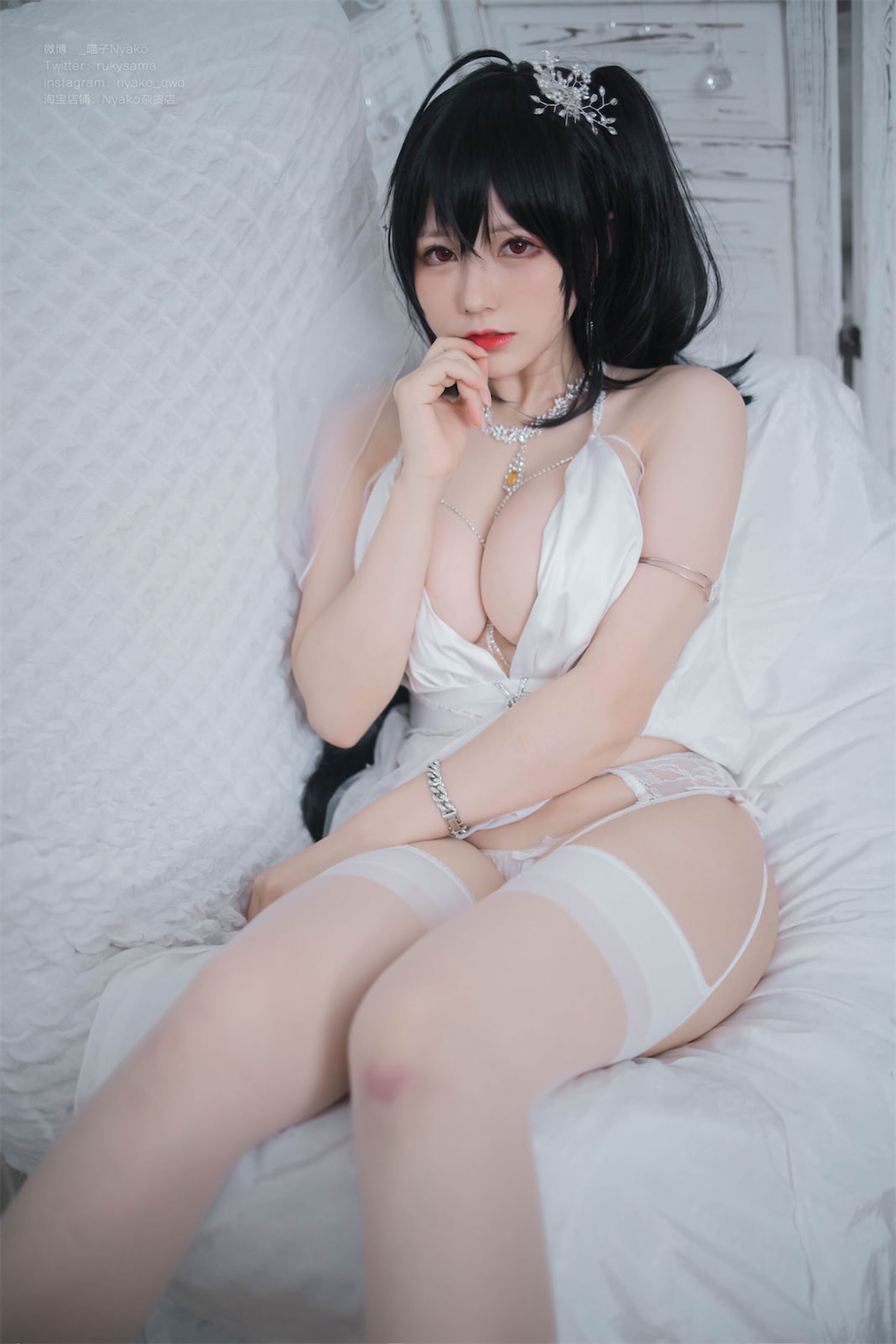 尼亞科喵子 大鳳純白婚紗