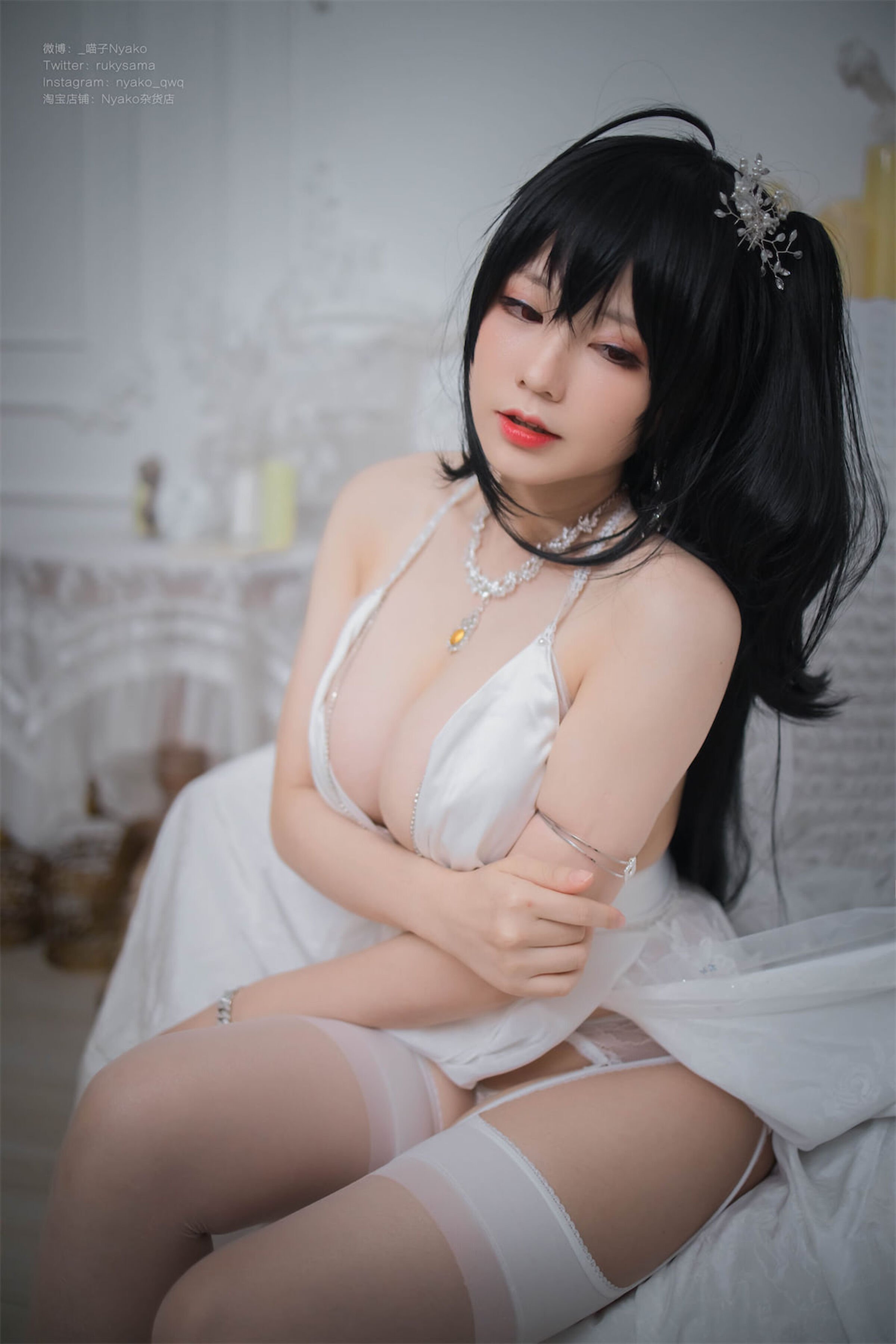 尼亞科喵子 大鳳純白婚紗