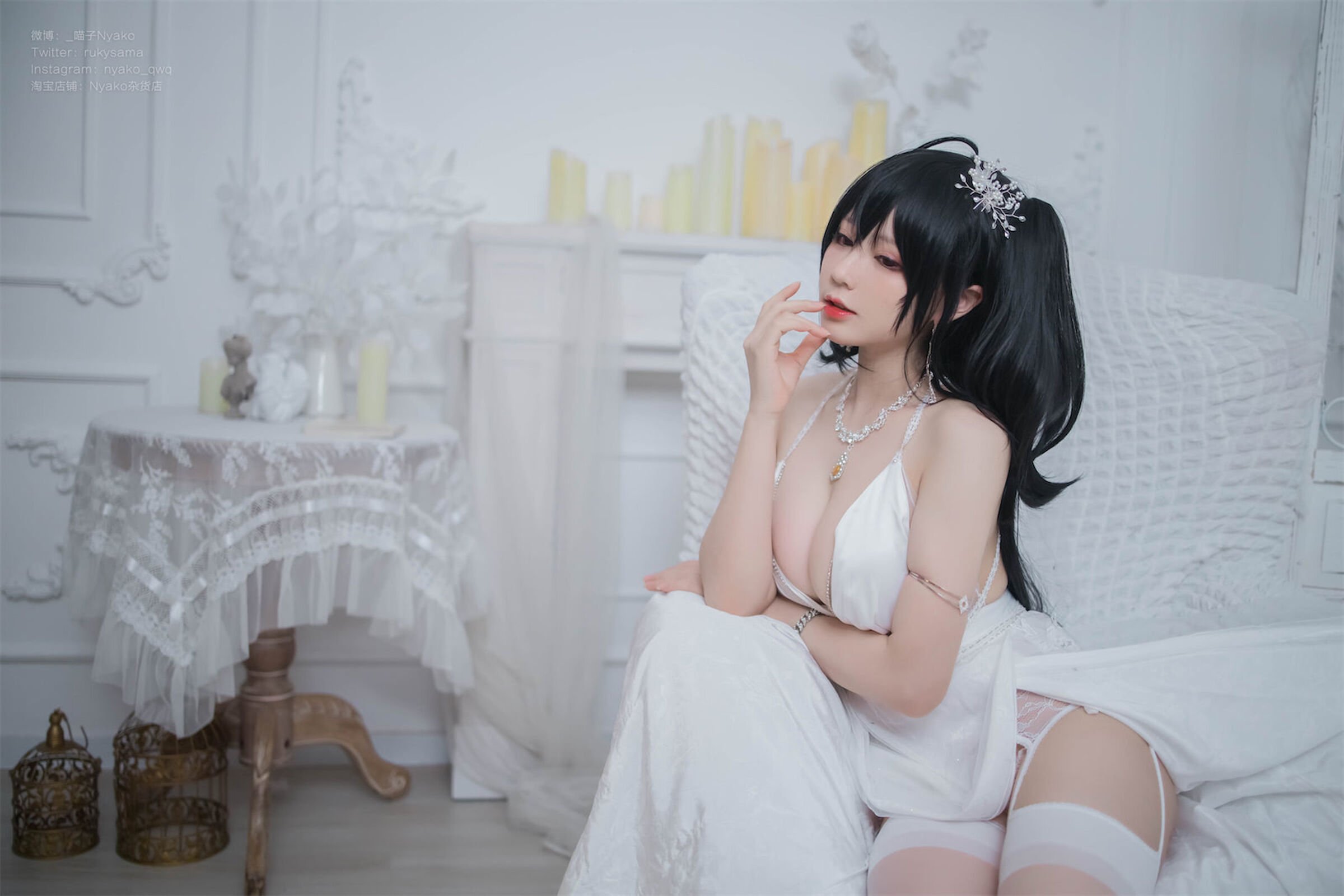 尼亞科喵子 大鳳純白婚紗