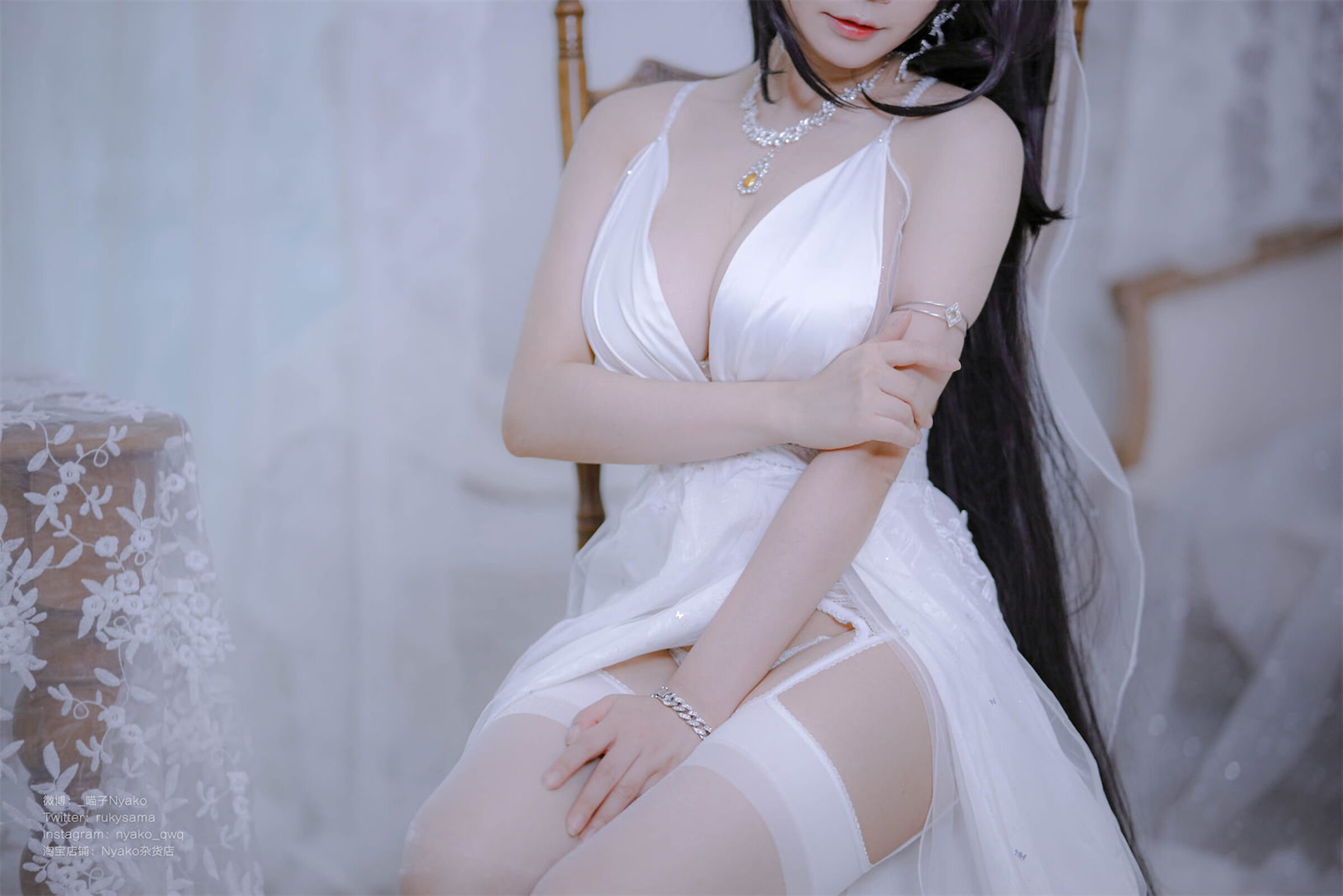 尼亞科喵子 大鳳純白婚紗