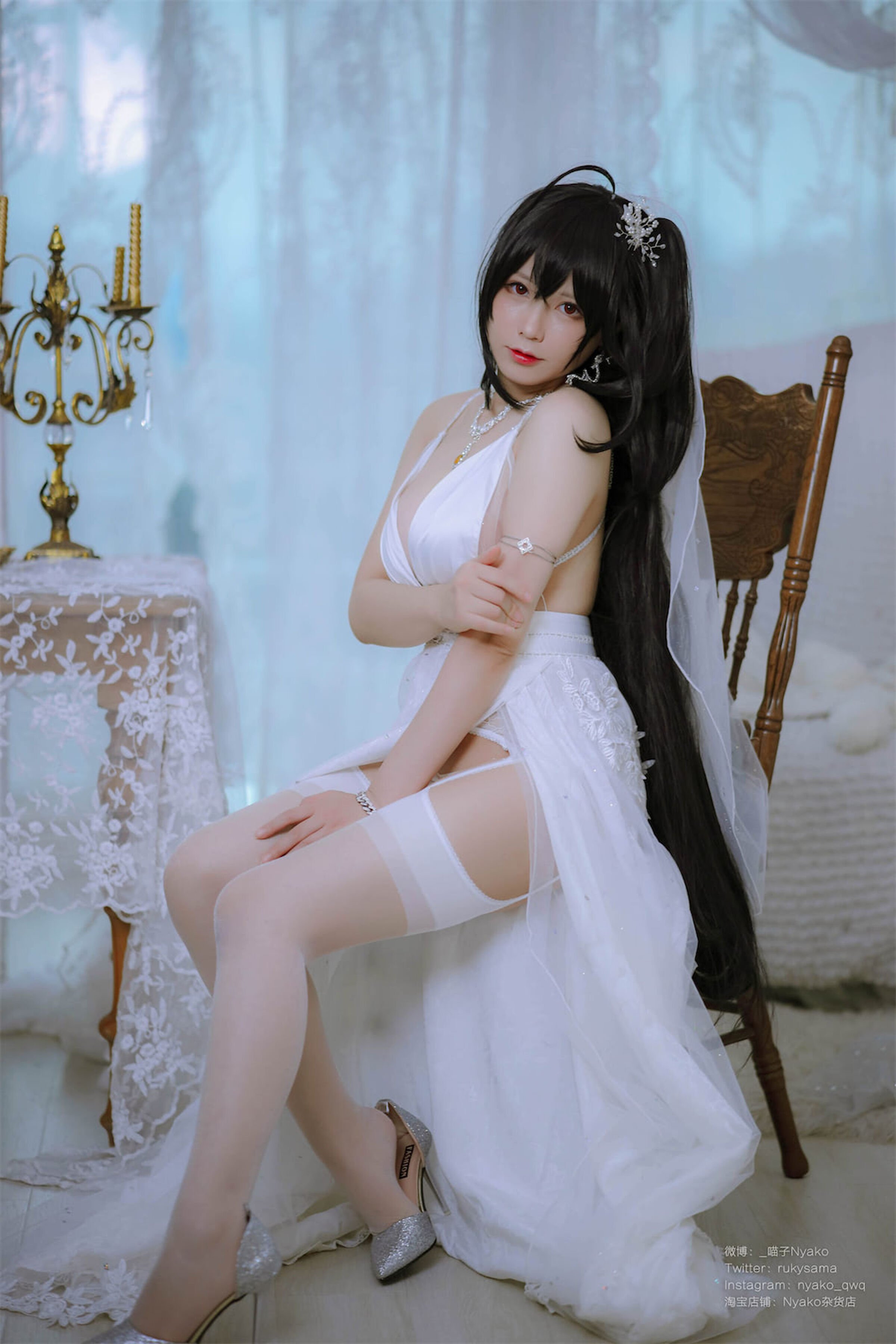 尼亞科喵子 大鳳純白婚紗