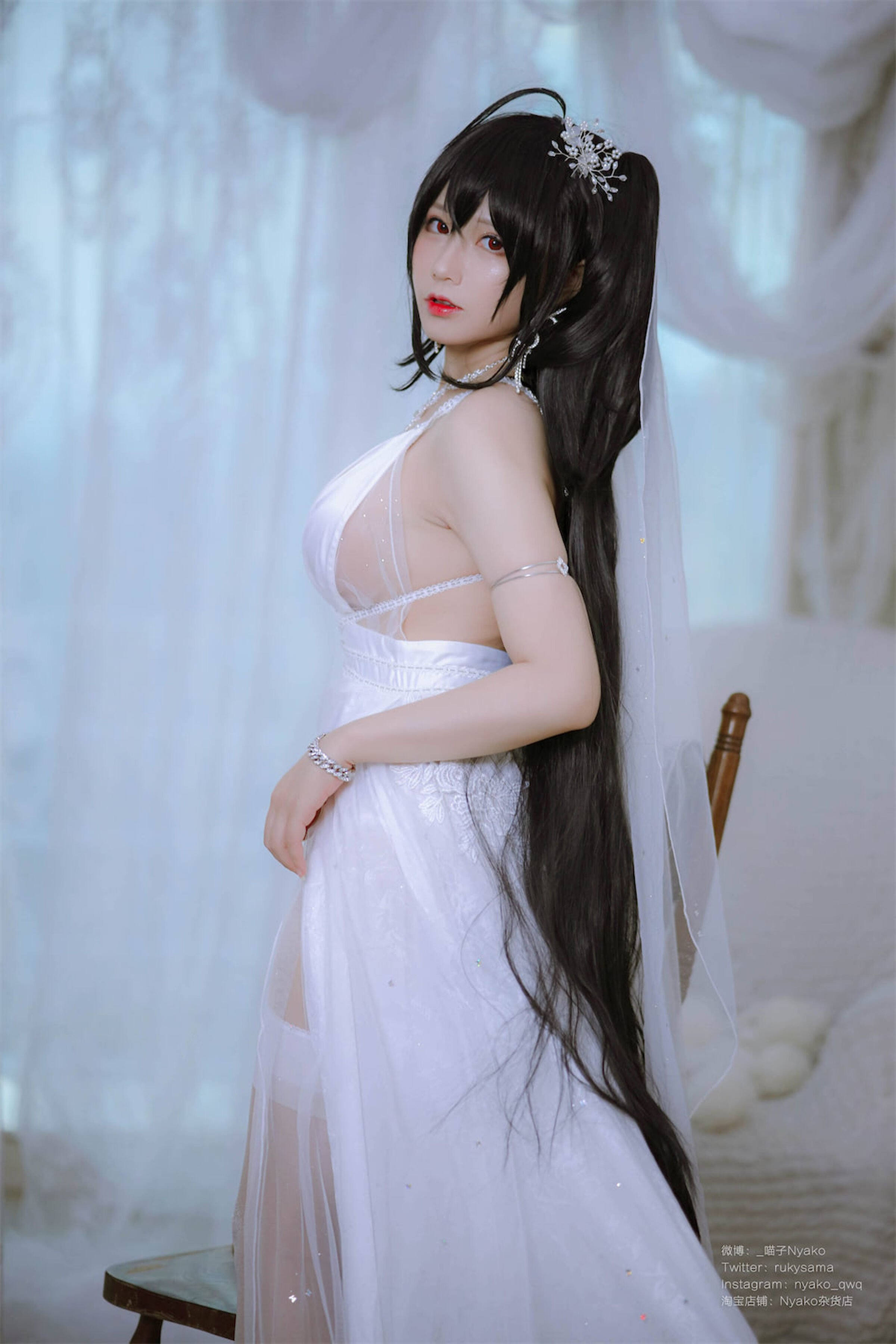 尼亞科喵子 大鳳純白婚紗