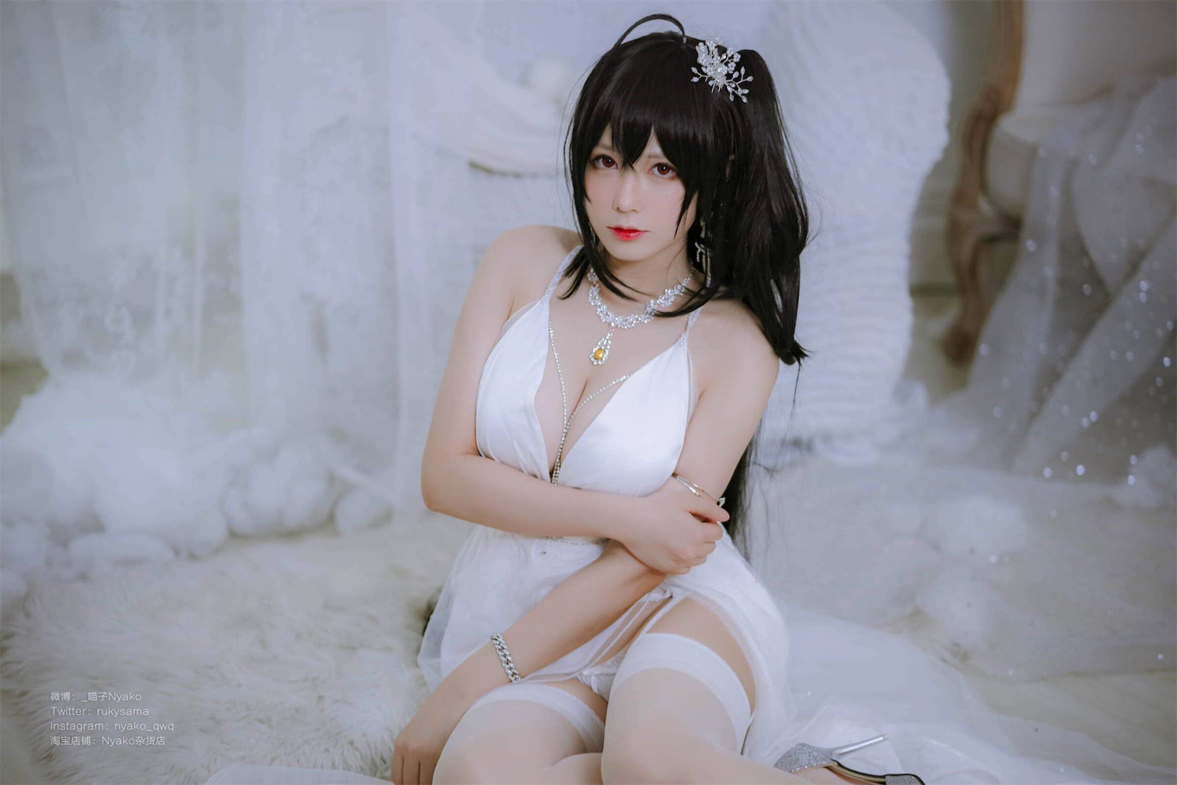 尼亞科喵子 大鳳純白婚紗
