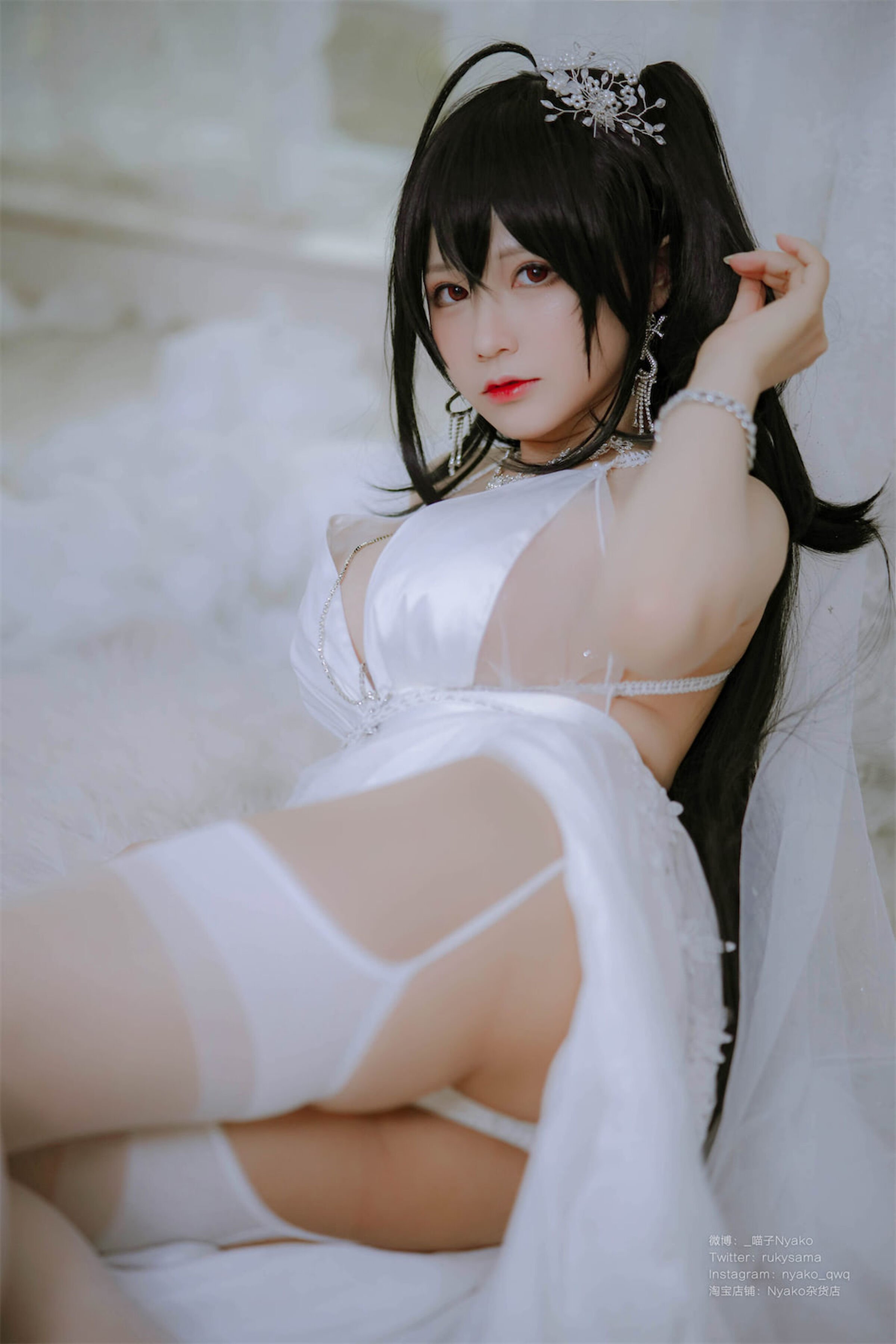 Nyako Miaozi Great Phoenix Pure White Wedding Dress