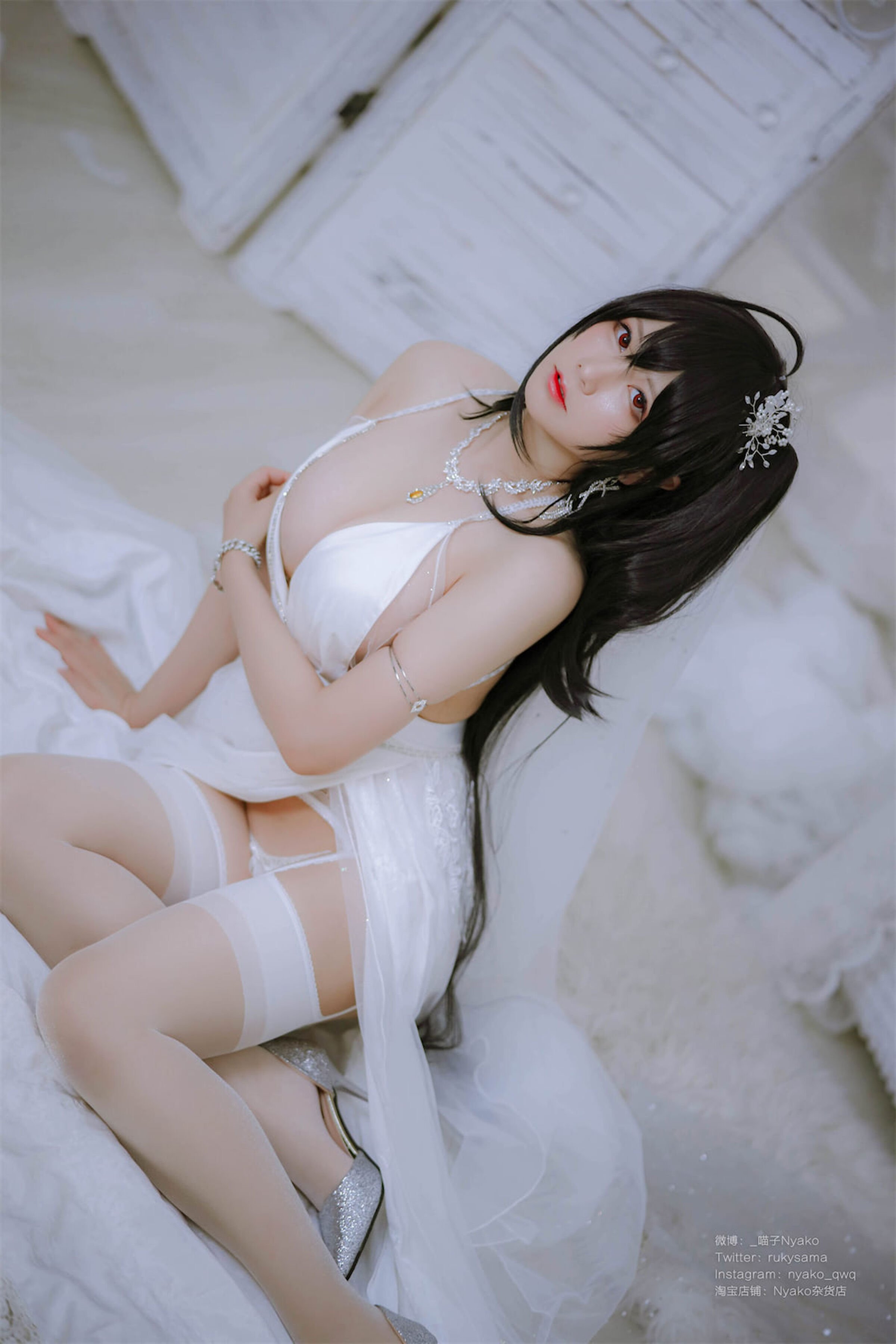 Nyako Miaozi Great Phoenix Pure White Wedding Dress