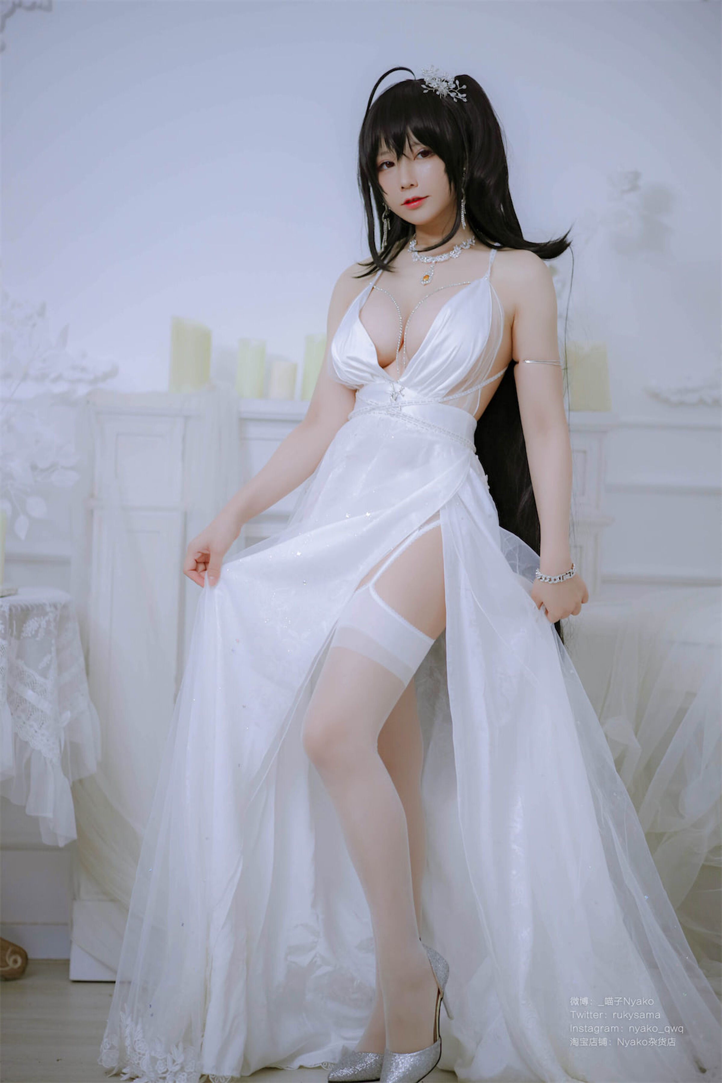 Nyako Miaozi Great Phoenix Pure White Wedding Dress
