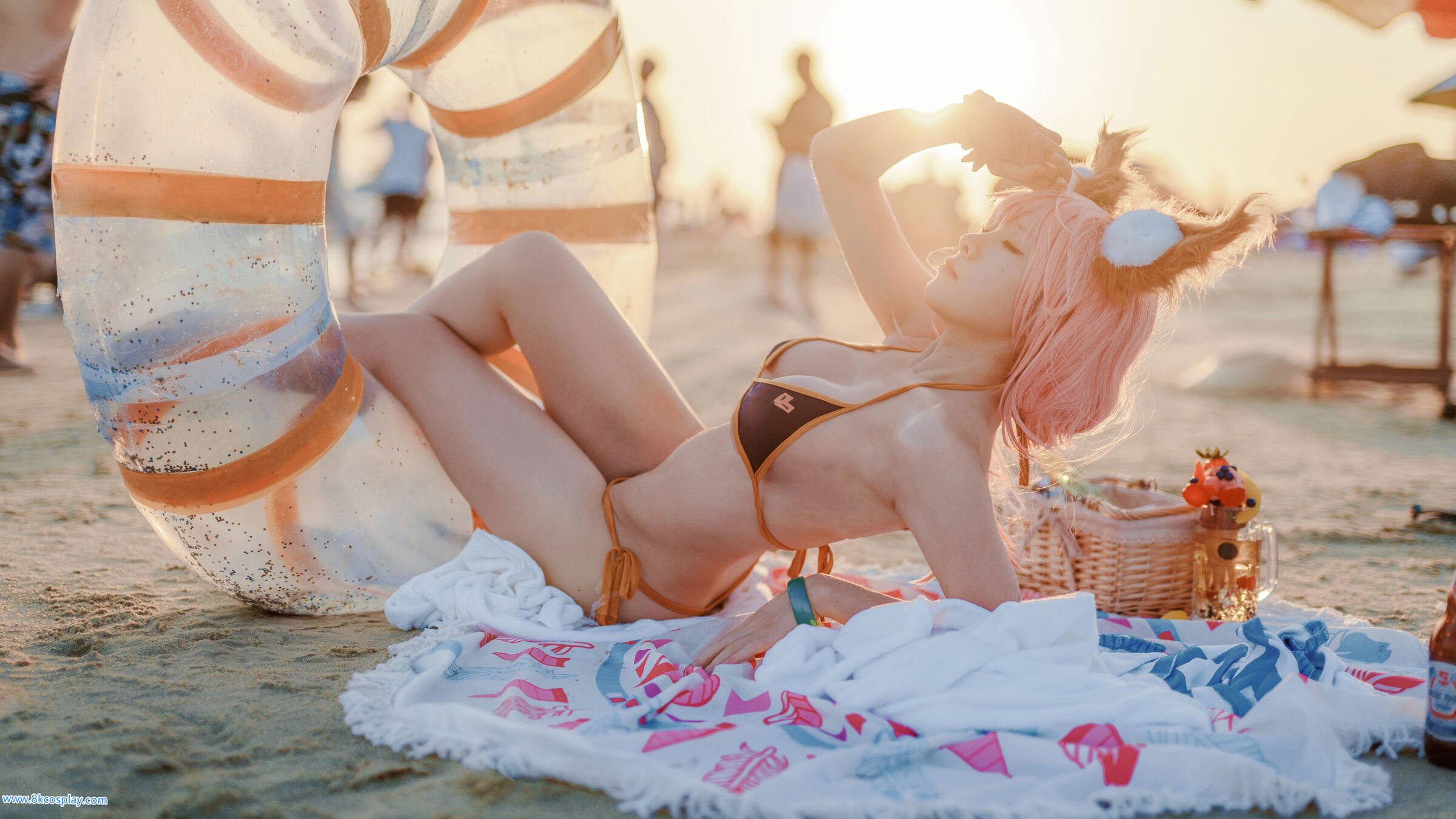 uki Mùa Mưa] Tamamo no Mae bên bờ biển áo tắm FATE Tamamo no Mae Bikini